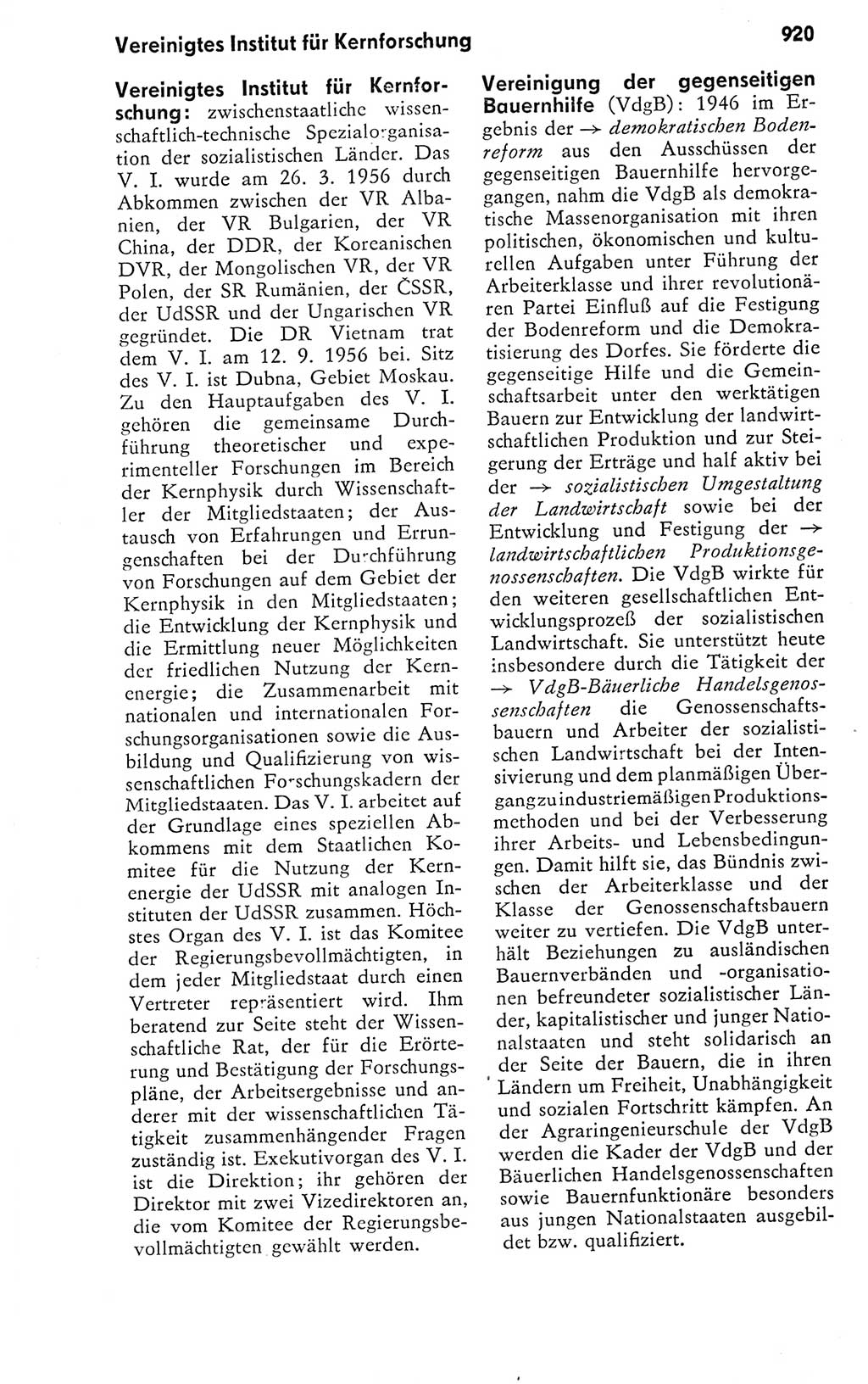 Kleines politisches Wörterbuch [Deutsche Demokratische Republik (DDR)] 1978, Seite 920 (Kl. pol. Wb. DDR 1978, S. 920)