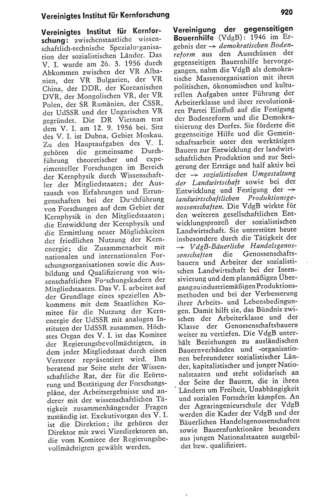 Kleines politisches Wörterbuch [Deutsche Demokratische Republik (DDR)] 1978, Seite 920 (Kl. pol. Wb. DDR 1978, S. 920)