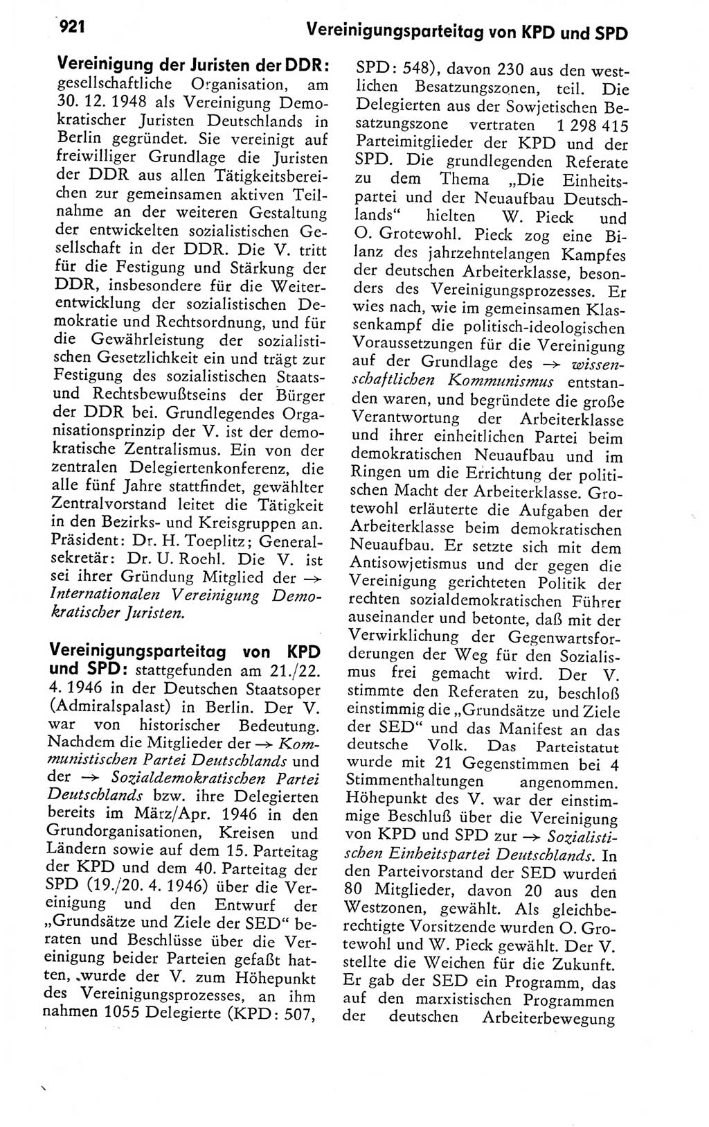 Kleines politisches Wörterbuch [Deutsche Demokratische Republik (DDR)] 1978, Seite 921 (Kl. pol. Wb. DDR 1978, S. 921)