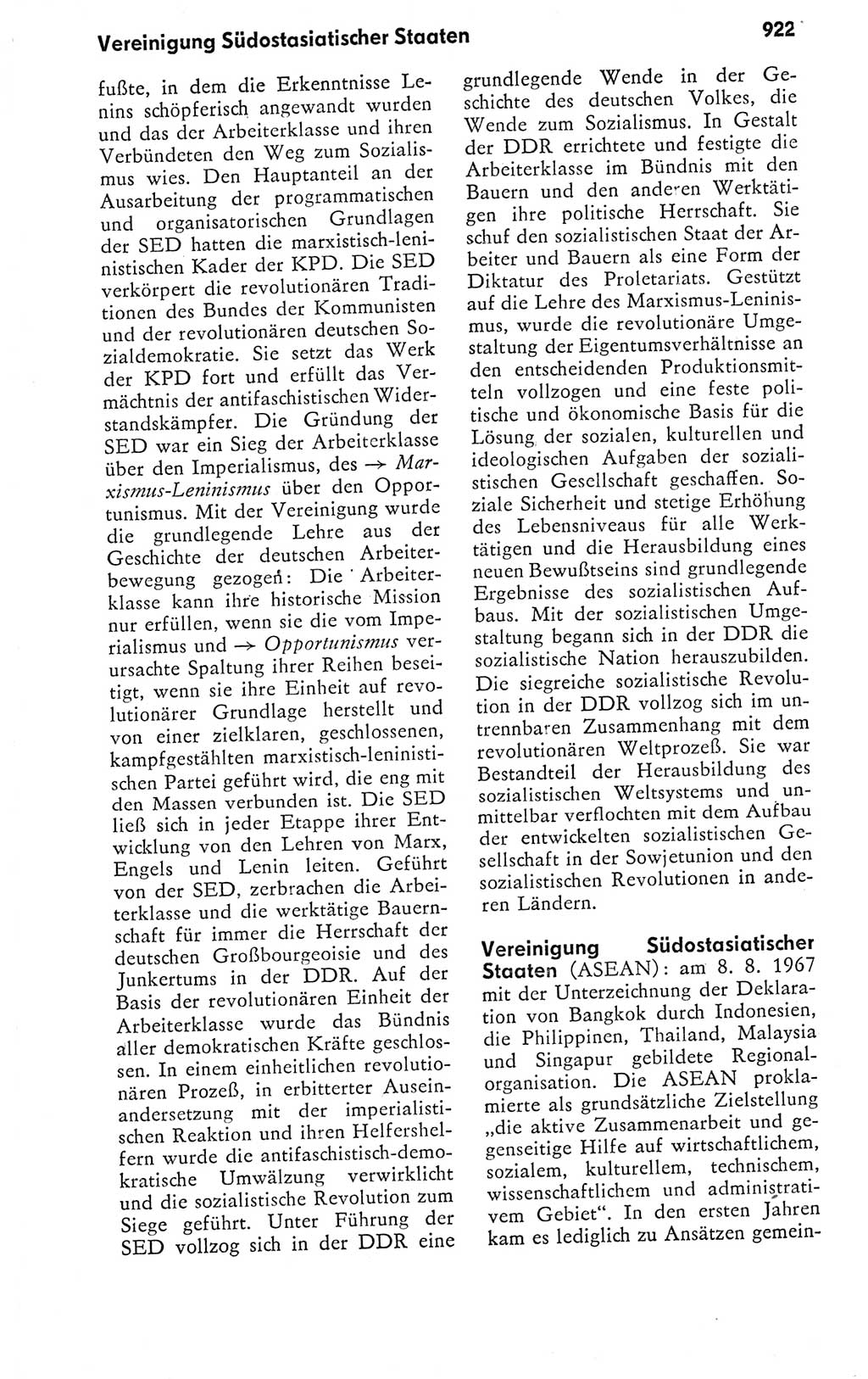 Kleines politisches Wörterbuch [Deutsche Demokratische Republik (DDR)] 1978, Seite 922 (Kl. pol. Wb. DDR 1978, S. 922)