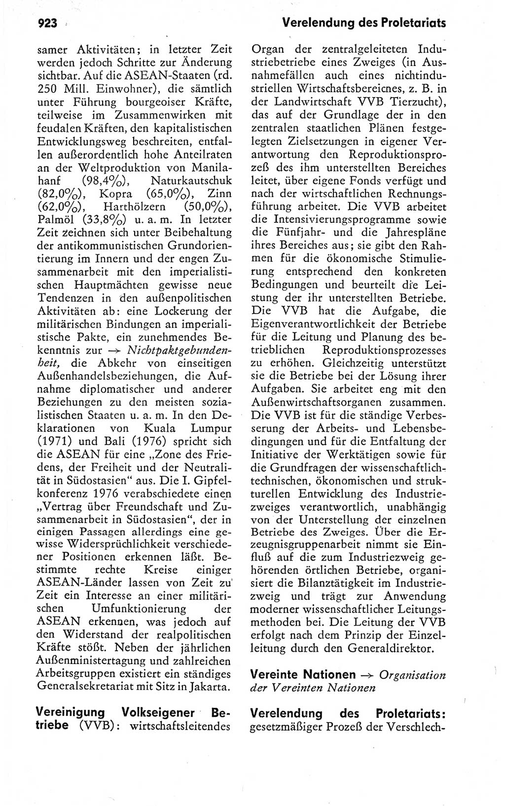 Kleines politisches Wörterbuch [Deutsche Demokratische Republik (DDR)] 1978, Seite 923 (Kl. pol. Wb. DDR 1978, S. 923)