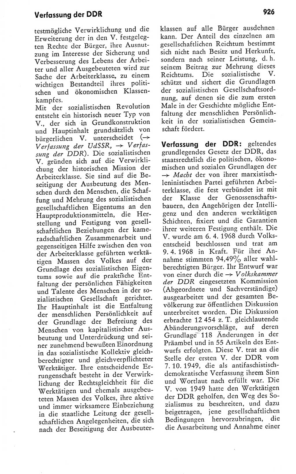 Kleines politisches Wörterbuch [Deutsche Demokratische Republik (DDR)] 1978, Seite 926 (Kl. pol. Wb. DDR 1978, S. 926)