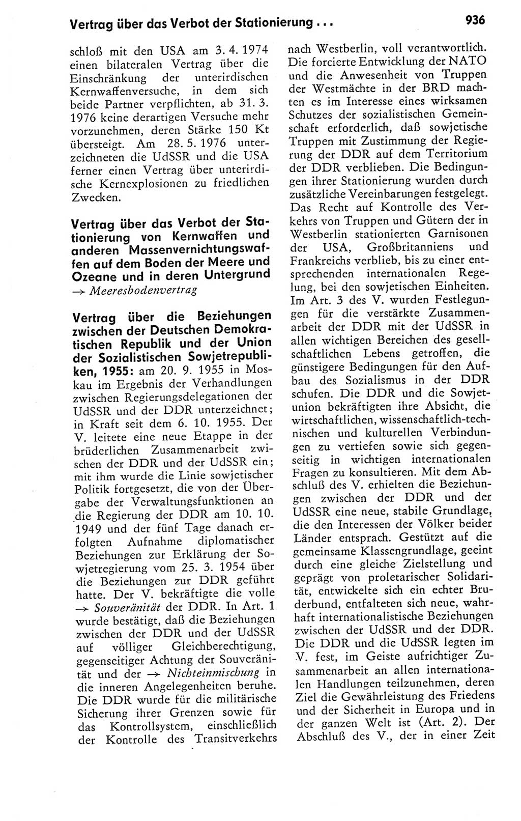 Kleines politisches Wörterbuch [Deutsche Demokratische Republik (DDR)] 1978, Seite 936 (Kl. pol. Wb. DDR 1978, S. 936)