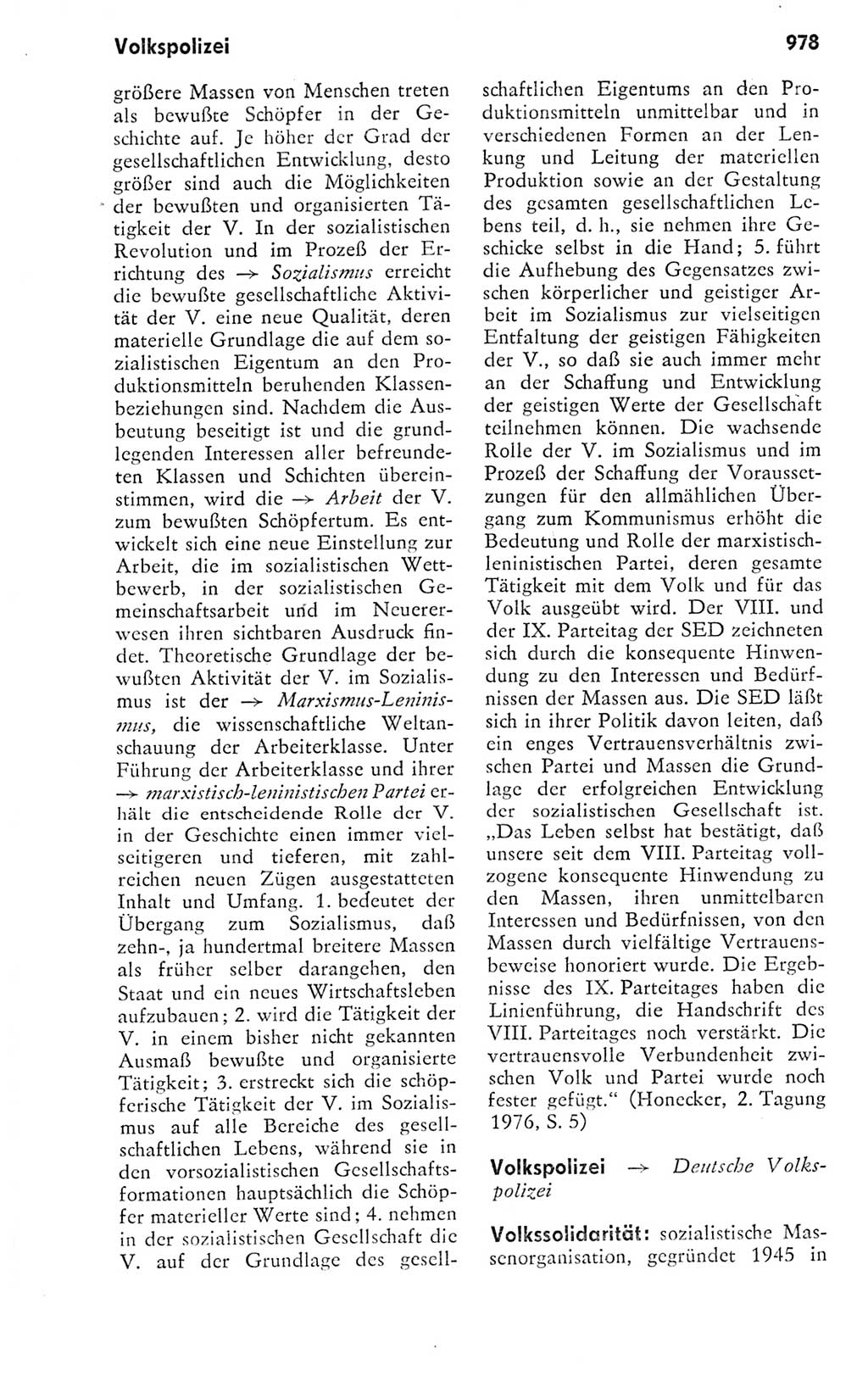 Kleines politisches Wörterbuch [Deutsche Demokratische Republik (DDR)] 1978, Seite 978 (Kl. pol. Wb. DDR 1978, S. 978)
