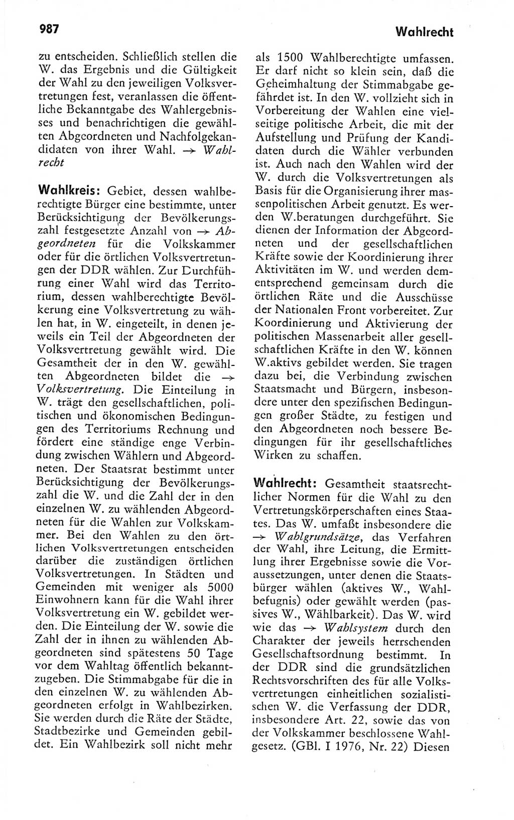 Kleines politisches Wörterbuch [Deutsche Demokratische Republik (DDR)] 1978, Seite 987 (Kl. pol. Wb. DDR 1978, S. 987)