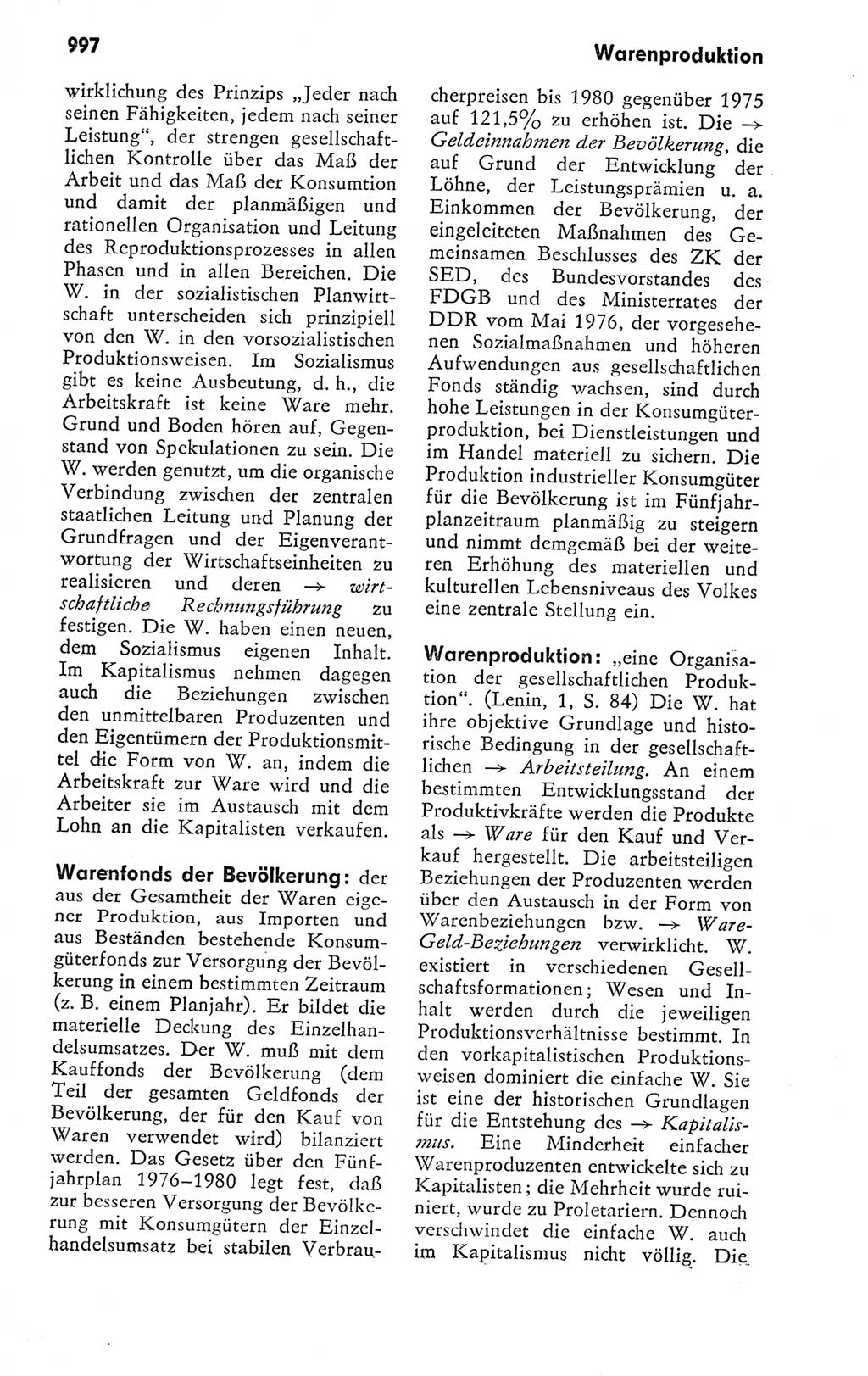 Kleines politisches Wörterbuch [Deutsche Demokratische Republik (DDR)] 1978, Seite 997 (Kl. pol. Wb. DDR 1978, S. 997)