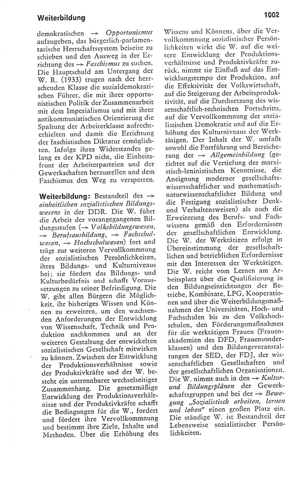 Kleines politisches Wörterbuch [Deutsche Demokratische Republik (DDR)] 1978, Seite 1002 (Kl. pol. Wb. DDR 1978, S. 1002)