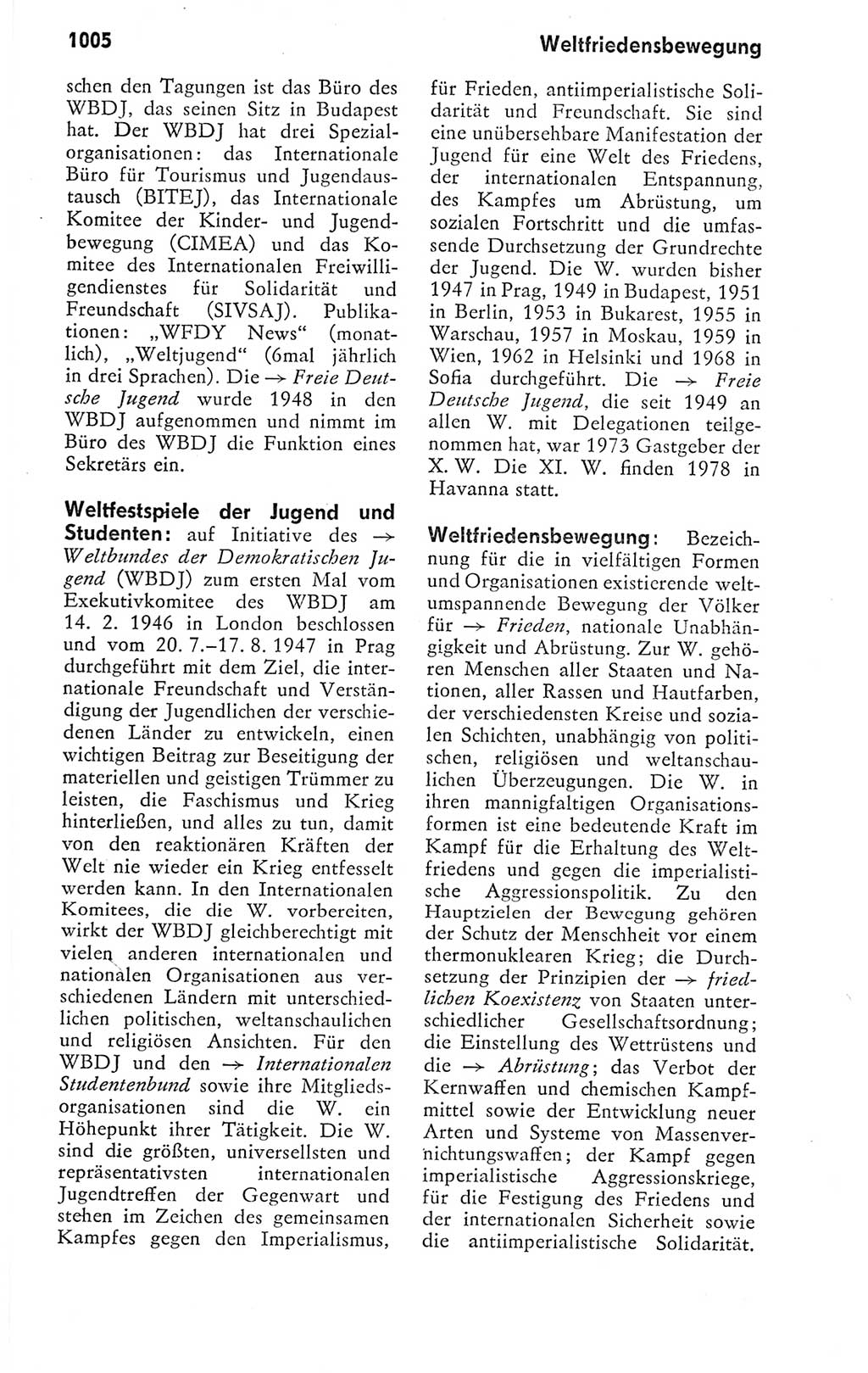 Kleines politisches Wörterbuch [Deutsche Demokratische Republik (DDR)] 1978, Seite 1005 (Kl. pol. Wb. DDR 1978, S. 1005)