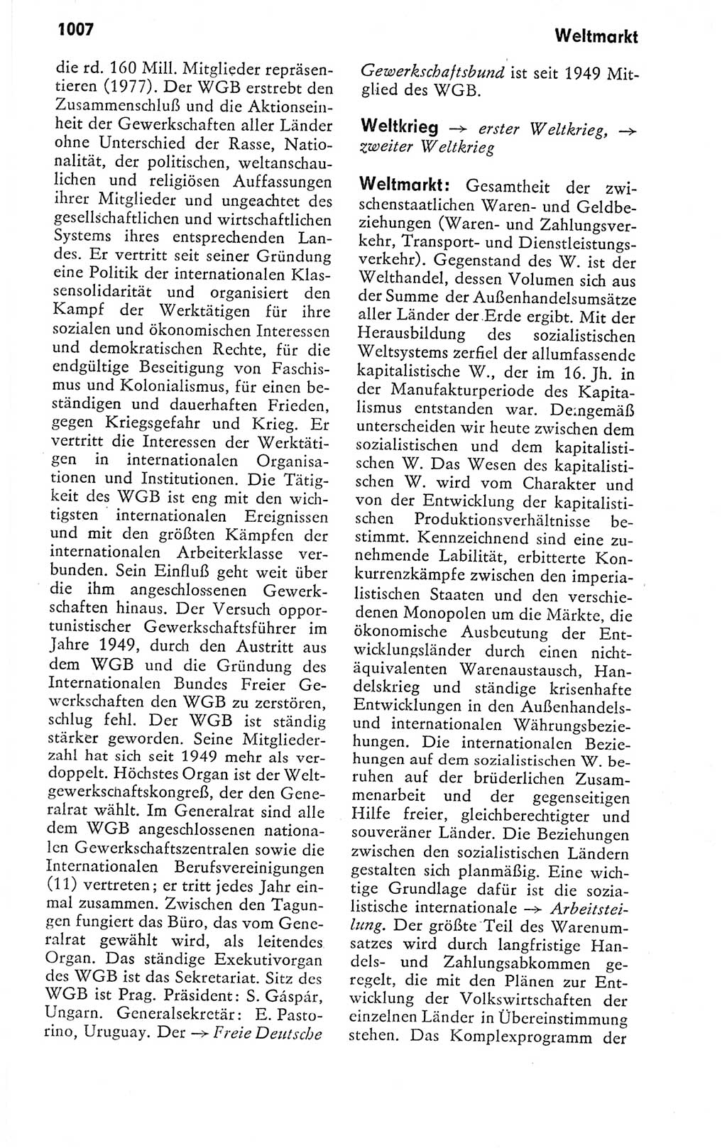 Kleines politisches Wörterbuch [Deutsche Demokratische Republik (DDR)] 1978, Seite 1007 (Kl. pol. Wb. DDR 1978, S. 1007)