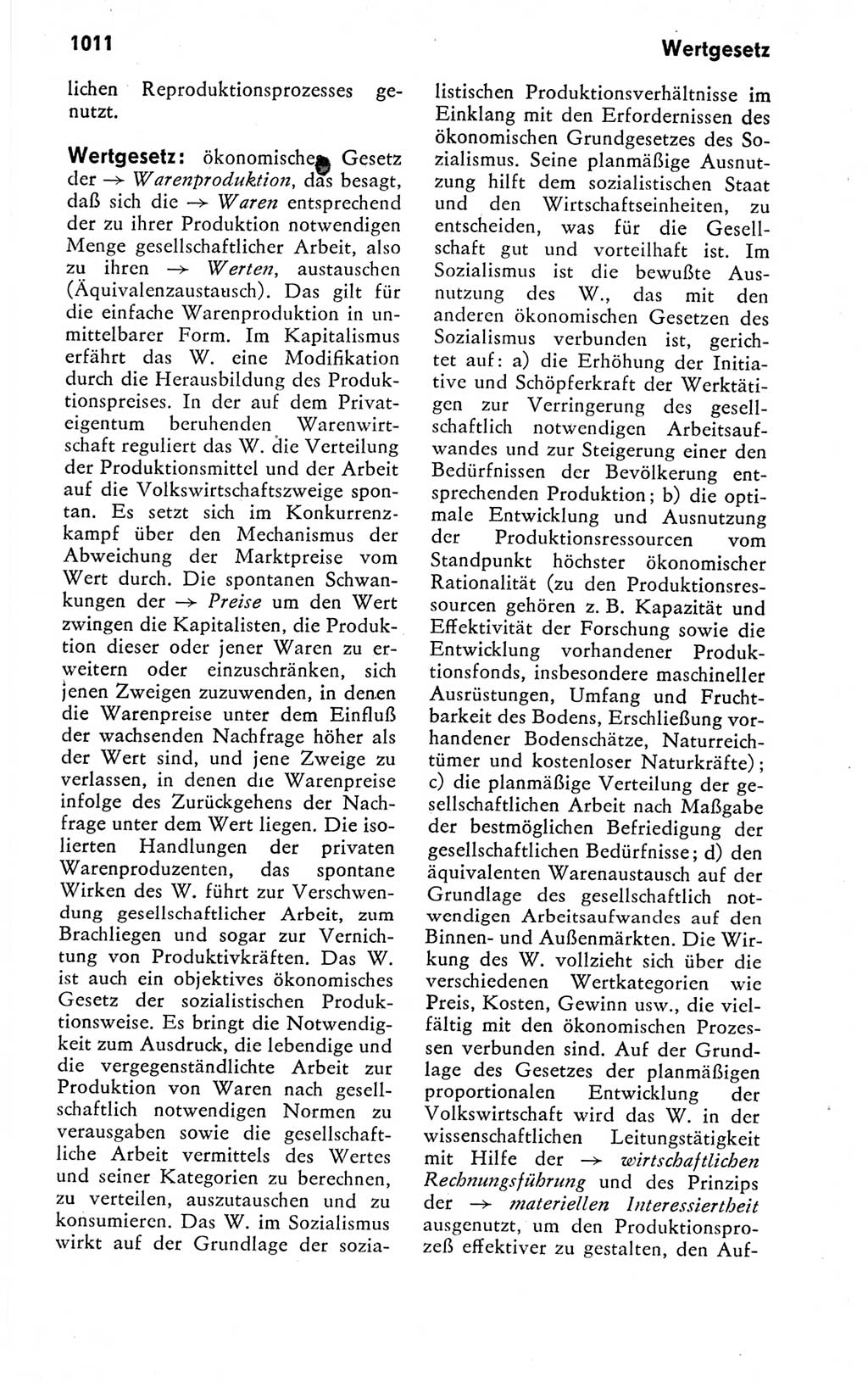 Kleines politisches Wörterbuch [Deutsche Demokratische Republik (DDR)] 1978, Seite 1011 (Kl. pol. Wb. DDR 1978, S. 1011)