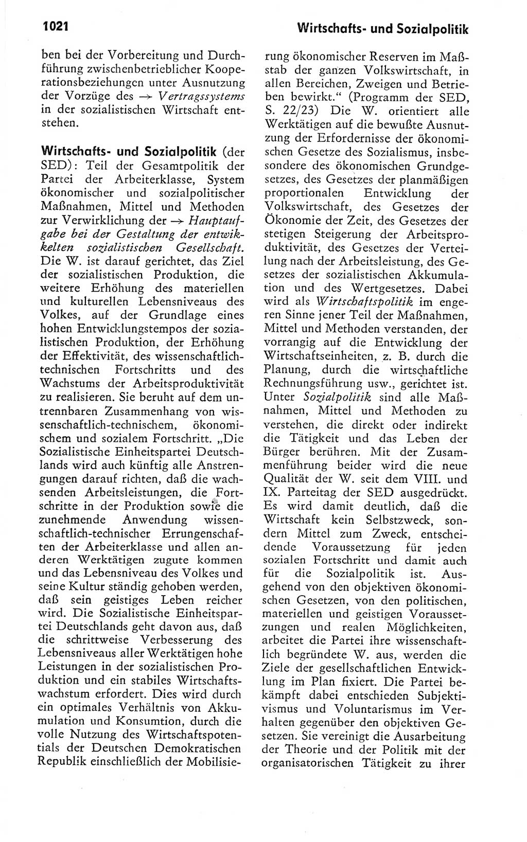 Kleines politisches Wörterbuch [Deutsche Demokratische Republik (DDR)] 1978, Seite 1021 (Kl. pol. Wb. DDR 1978, S. 1021)