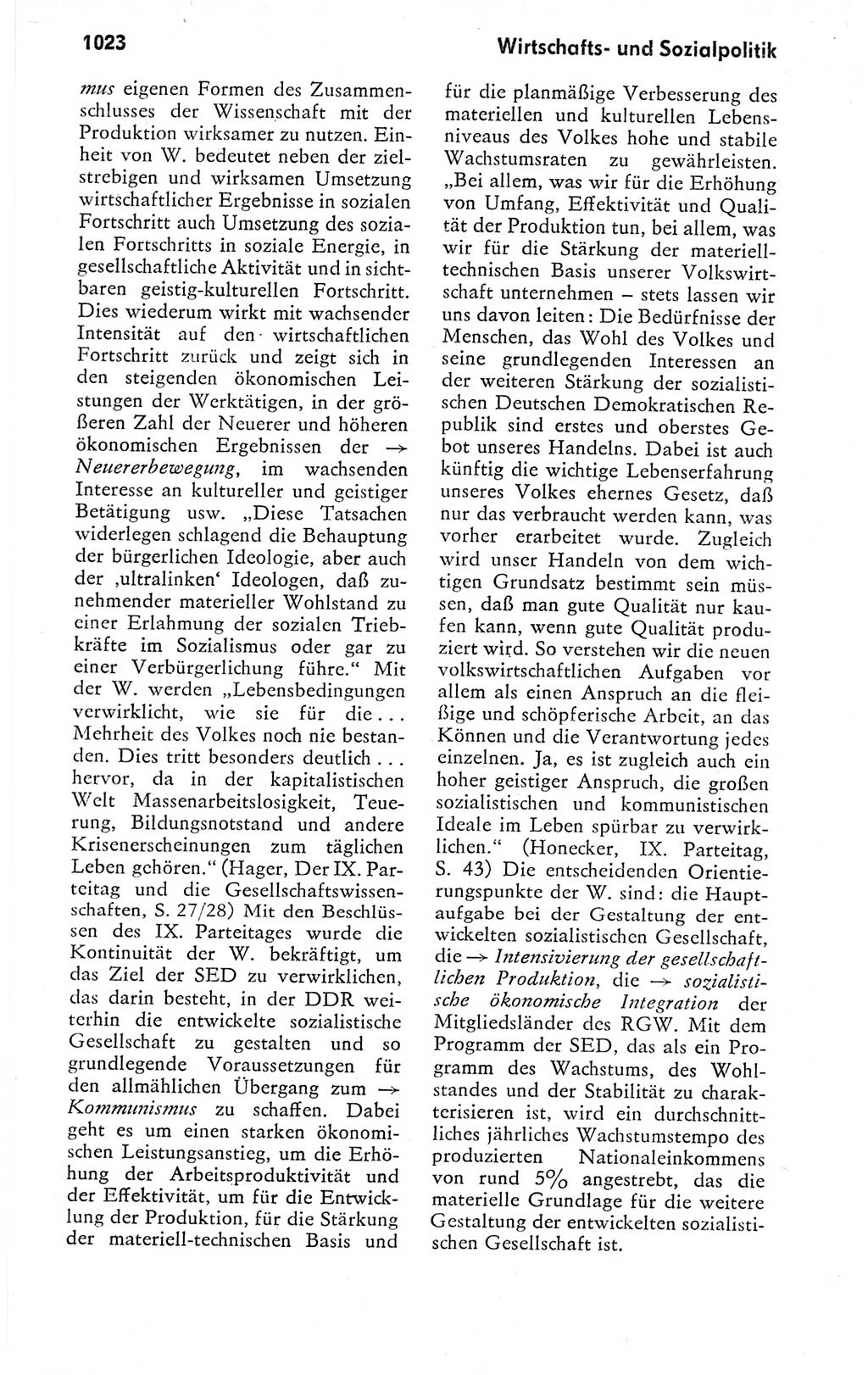 Kleines politisches Wörterbuch [Deutsche Demokratische Republik (DDR)] 1978, Seite 1023 (Kl. pol. Wb. DDR 1978, S. 1023)