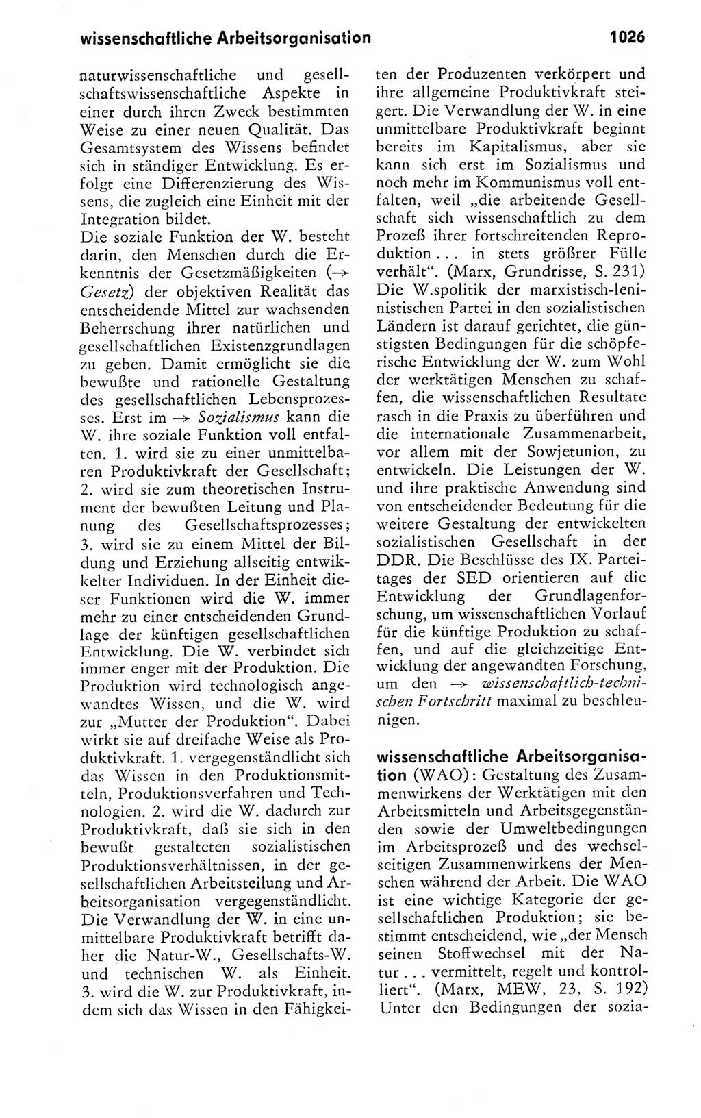 Kleines politisches Wörterbuch [Deutsche Demokratische Republik (DDR)] 1978, Seite 1026 (Kl. pol. Wb. DDR 1978, S. 1026)