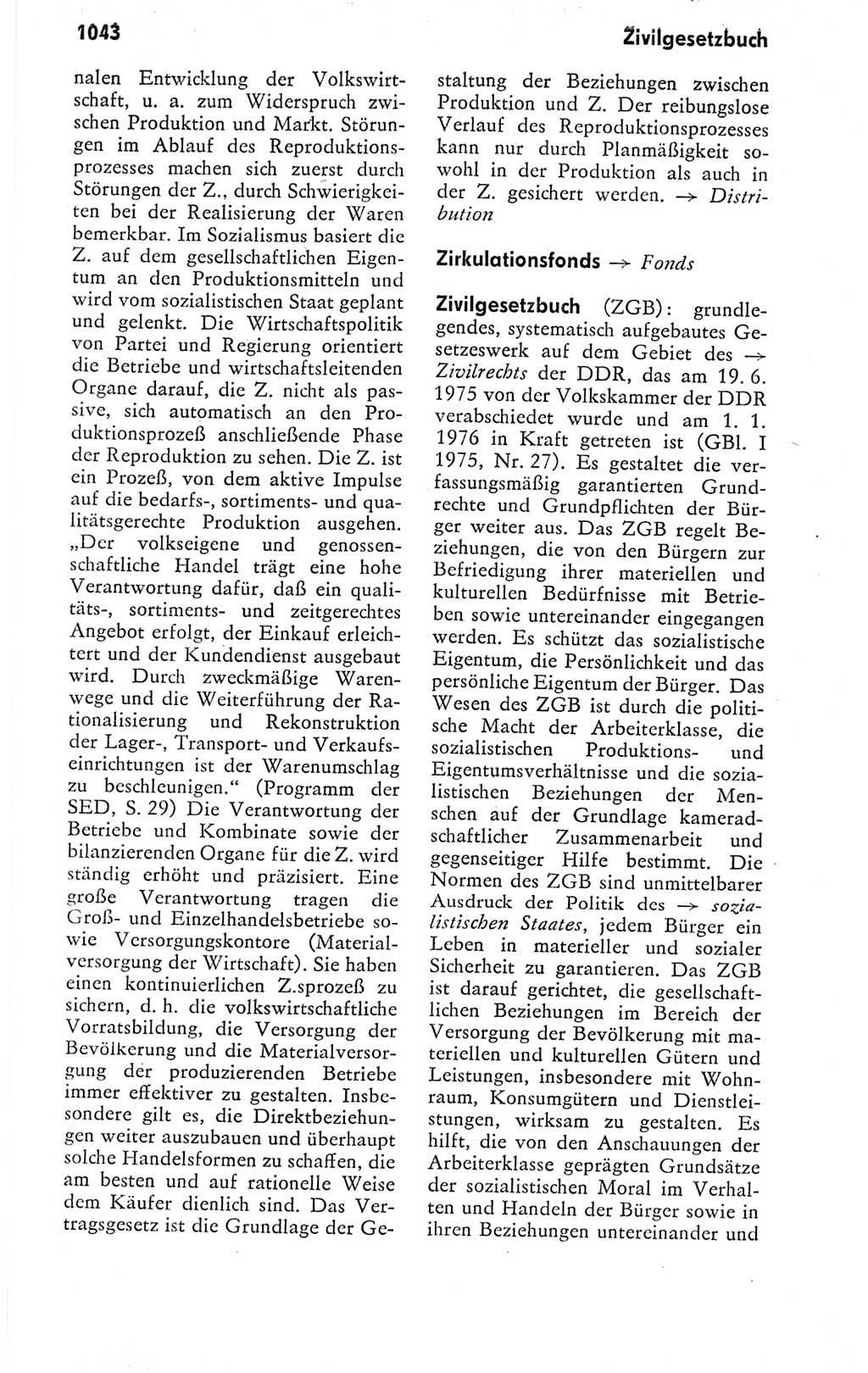 Kleines politisches Wörterbuch [Deutsche Demokratische Republik (DDR)] 1978, Seite 1043 (Kl. pol. Wb. DDR 1978, S. 1043)