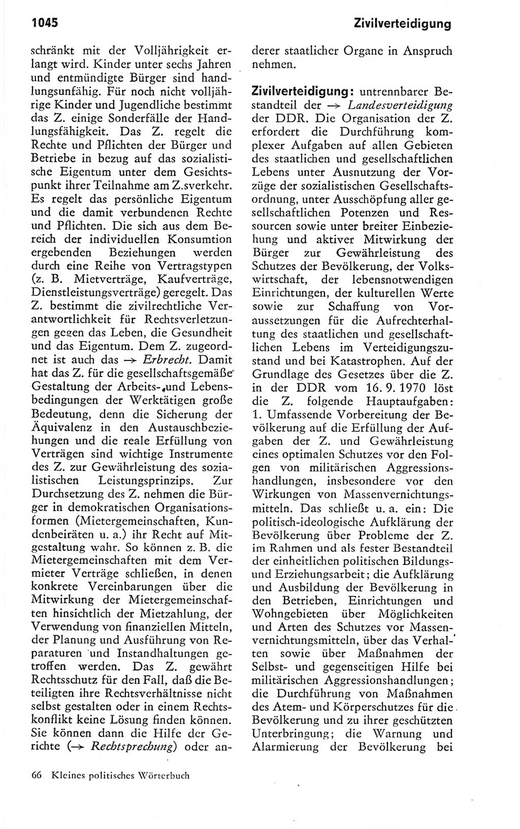Kleines politisches Wörterbuch [Deutsche Demokratische Republik (DDR)] 1978, Seite 1045 (Kl. pol. Wb. DDR 1978, S. 1045)
