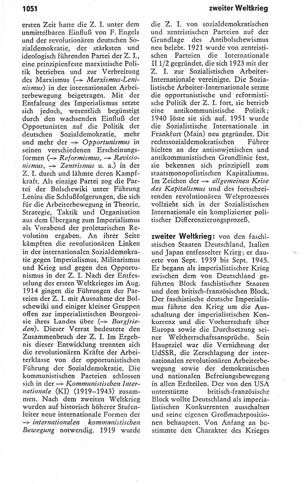 Kleines politisches Wörterbuch [Deutsche Demokratische Republik (DDR)] 1978, Seite 1051 (Kl. pol. Wb. DDR 1978, S. 1051)