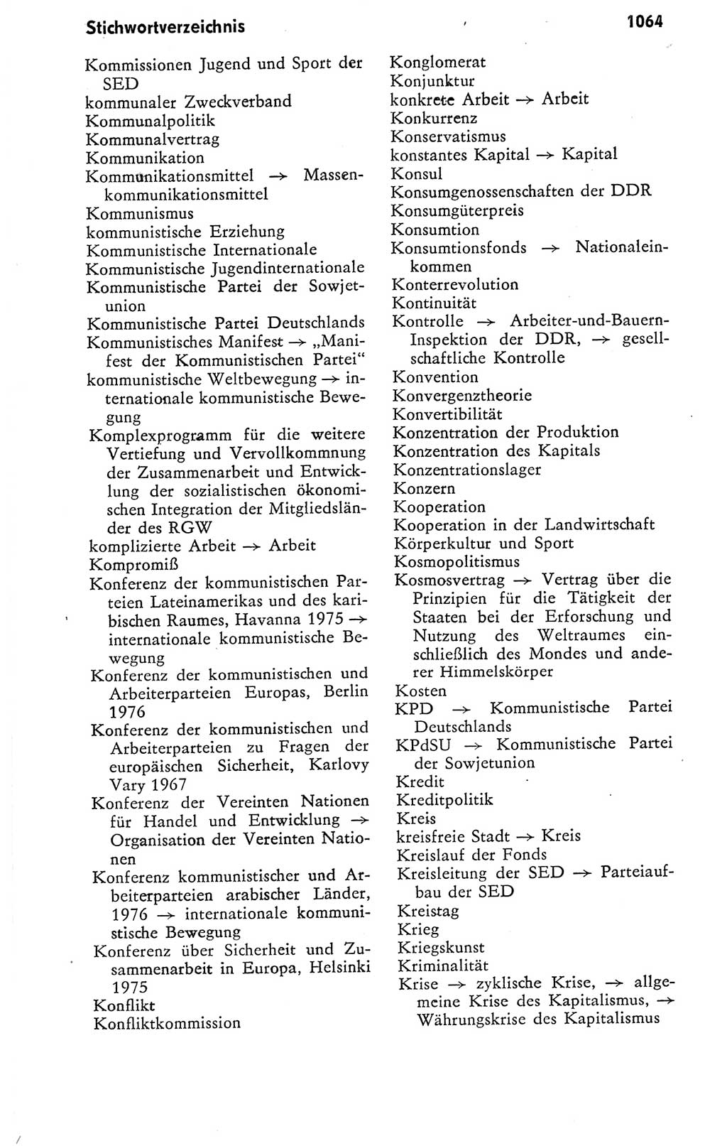 Kleines politisches Wörterbuch [Deutsche Demokratische Republik (DDR)] 1978, Seite 1064 (Kl. pol. Wb. DDR 1978, S. 1064)