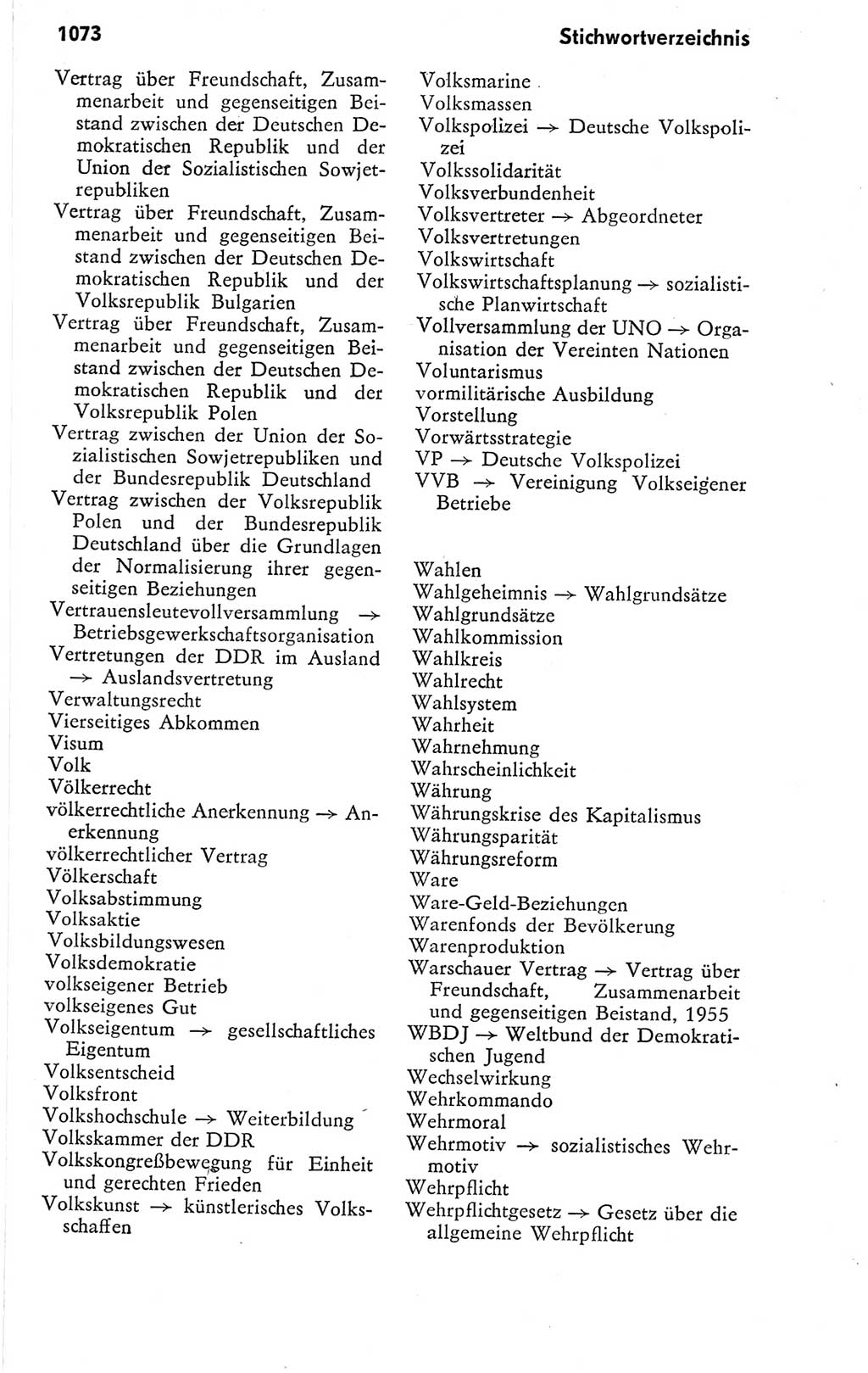 Kleines politisches Wörterbuch [Deutsche Demokratische Republik (DDR)] 1978, Seite 1073 (Kl. pol. Wb. DDR 1978, S. 1073)