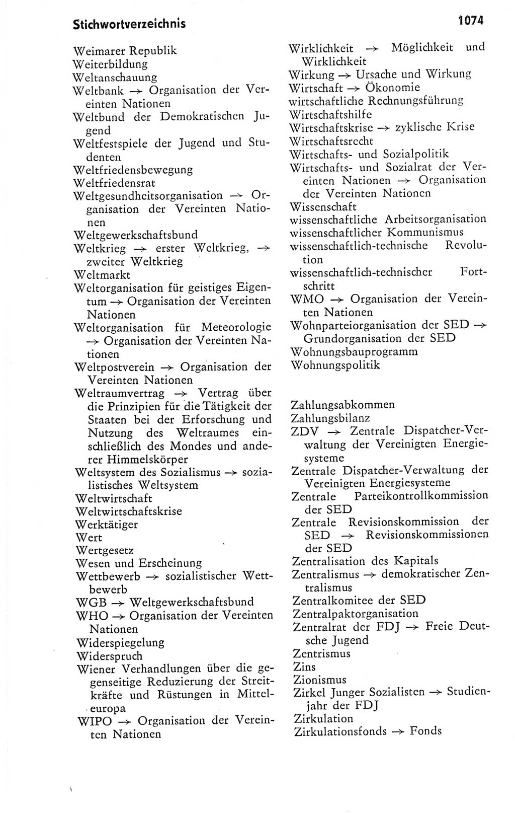 Kleines politisches Wörterbuch [Deutsche Demokratische Republik (DDR)] 1978, Seite 1074 (Kl. pol. Wb. DDR 1978, S. 1074)