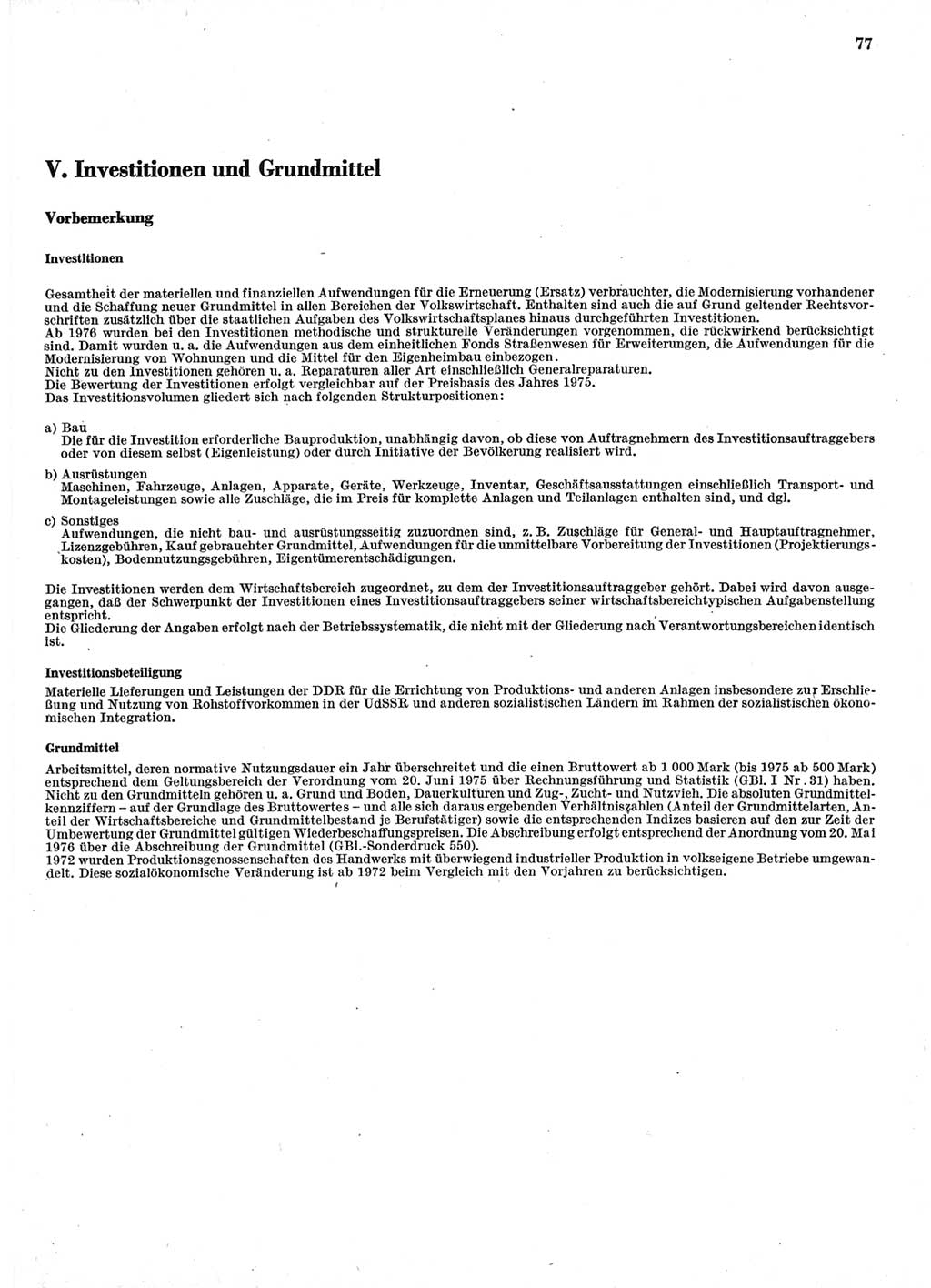 Statistisches Jahrbuch der Deutschen Demokratischen Republik (DDR) 1978, Seite 77 (Stat. Jb. DDR 1978, S. 77)