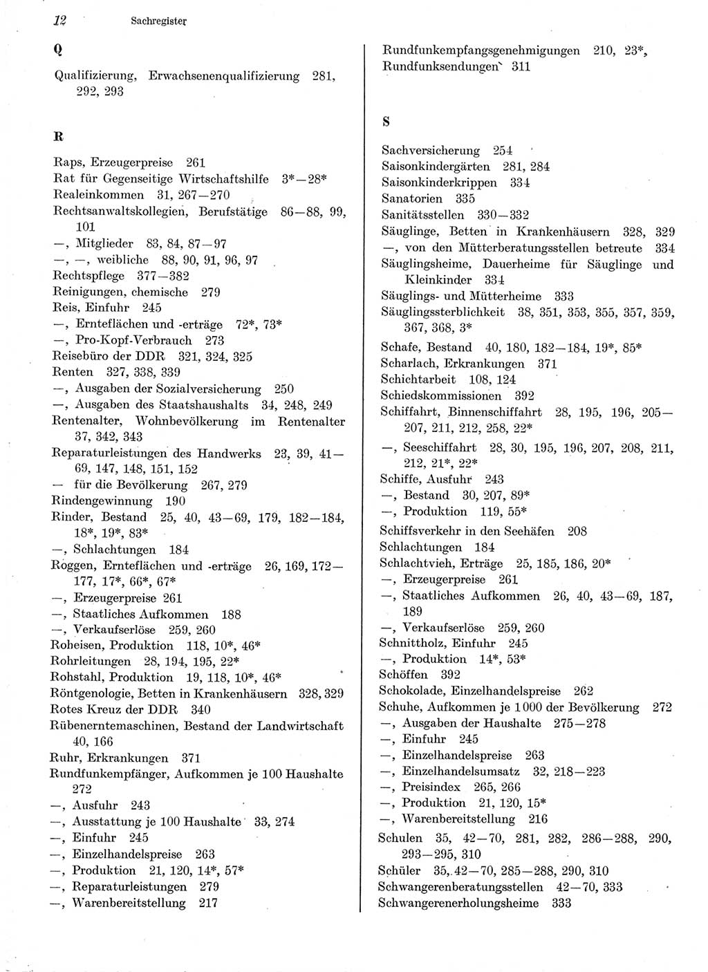 Statistisches Jahrbuch der Deutschen Demokratischen Republik (DDR) 1978, Seite 12 (Stat. Jb. DDR 1978, S. 12)