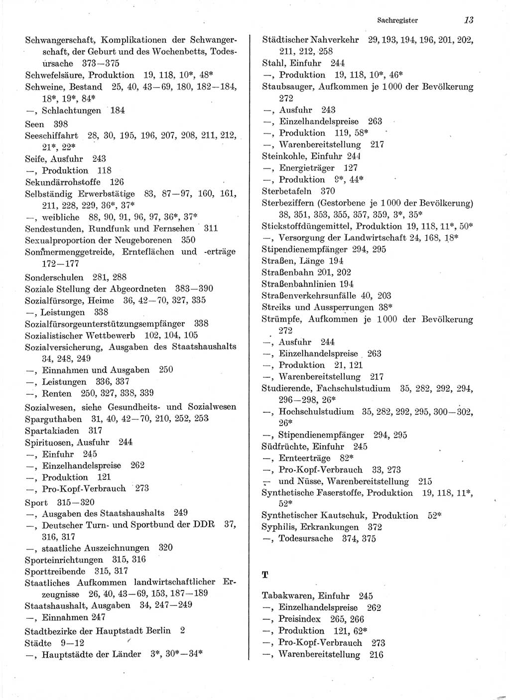 Statistisches Jahrbuch der Deutschen Demokratischen Republik (DDR) 1978, Seite 13 (Stat. Jb. DDR 1978, S. 13)