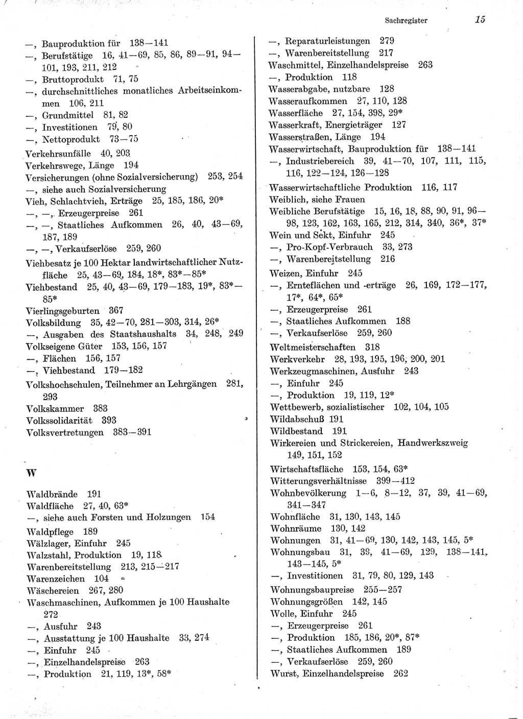 Statistisches Jahrbuch der Deutschen Demokratischen Republik (DDR) 1978, Seite 15 (Stat. Jb. DDR 1978, S. 15)