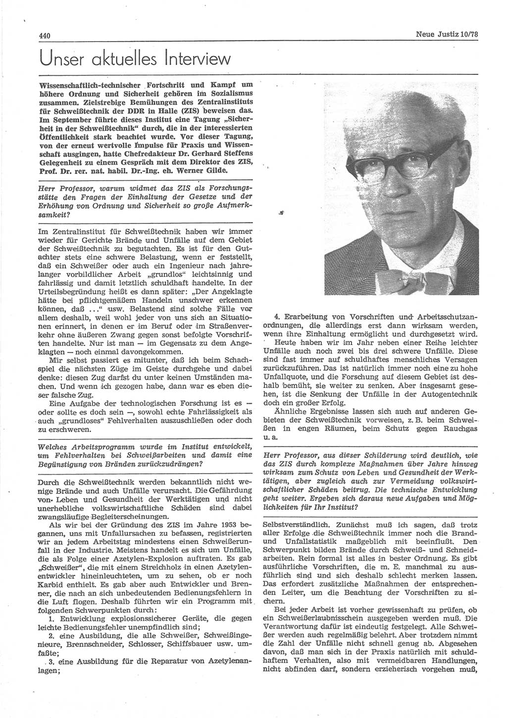 Neue Justiz (NJ), Zeitschrift für sozialistisches Recht und Gesetzlichkeit [Deutsche Demokratische Republik (DDR)], 32. Jahrgang 1978, Seite 440 (NJ DDR 1978, S. 440)