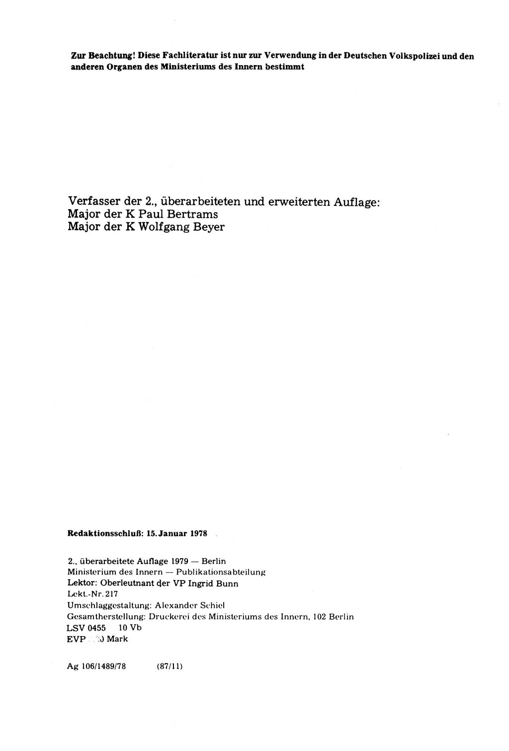 Die Durchsuchung und die Beschlagnahme [Deutsche Demokratische Republik (DDR)] 1979, Seite 4 (Durchs. Beschl. DDR 1979, S. 4)