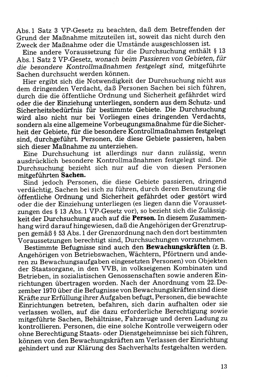 Die Durchsuchung und die Beschlagnahme [Deutsche Demokratische Republik (DDR)] 1979, Seite 13 (Durchs. Beschl. DDR 1979, S. 13)