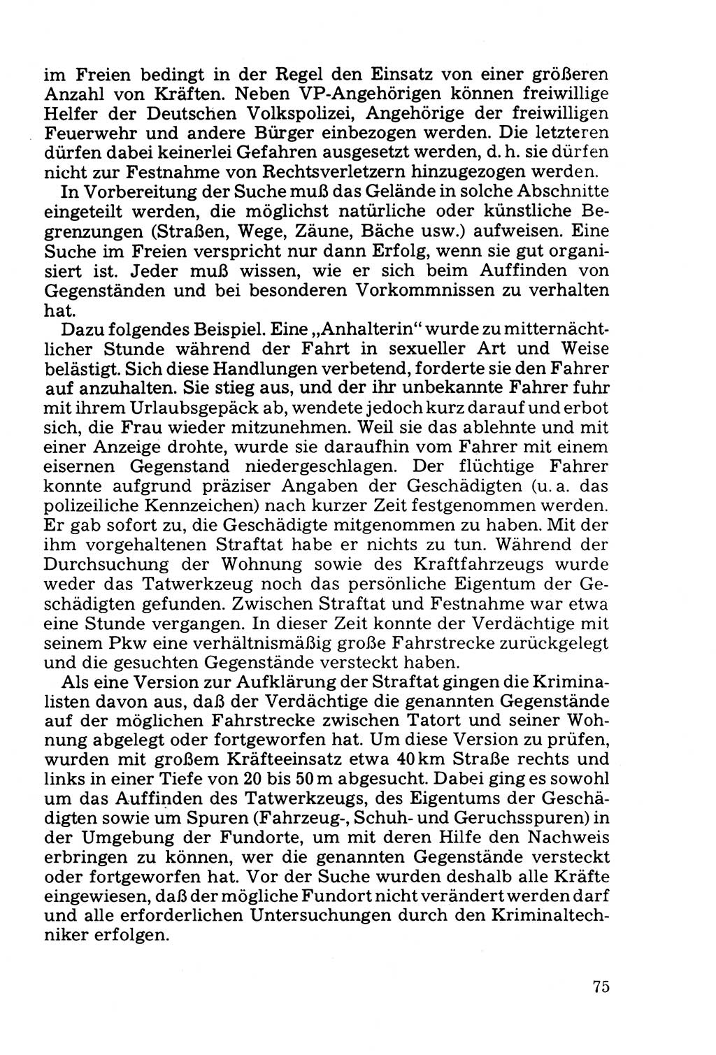 Die Durchsuchung und die Beschlagnahme [Deutsche Demokratische Republik (DDR)] 1979, Seite 75 (Durchs. Beschl. DDR 1979, S. 75)