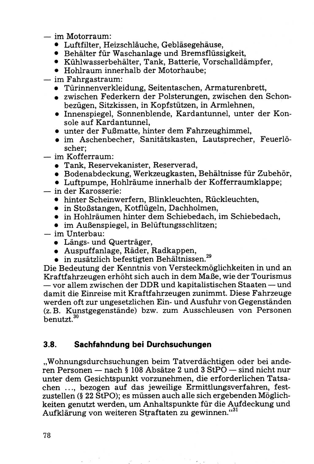 Die Durchsuchung und die Beschlagnahme [Deutsche Demokratische Republik (DDR)] 1979, Seite 78 (Durchs. Beschl. DDR 1979, S. 78)