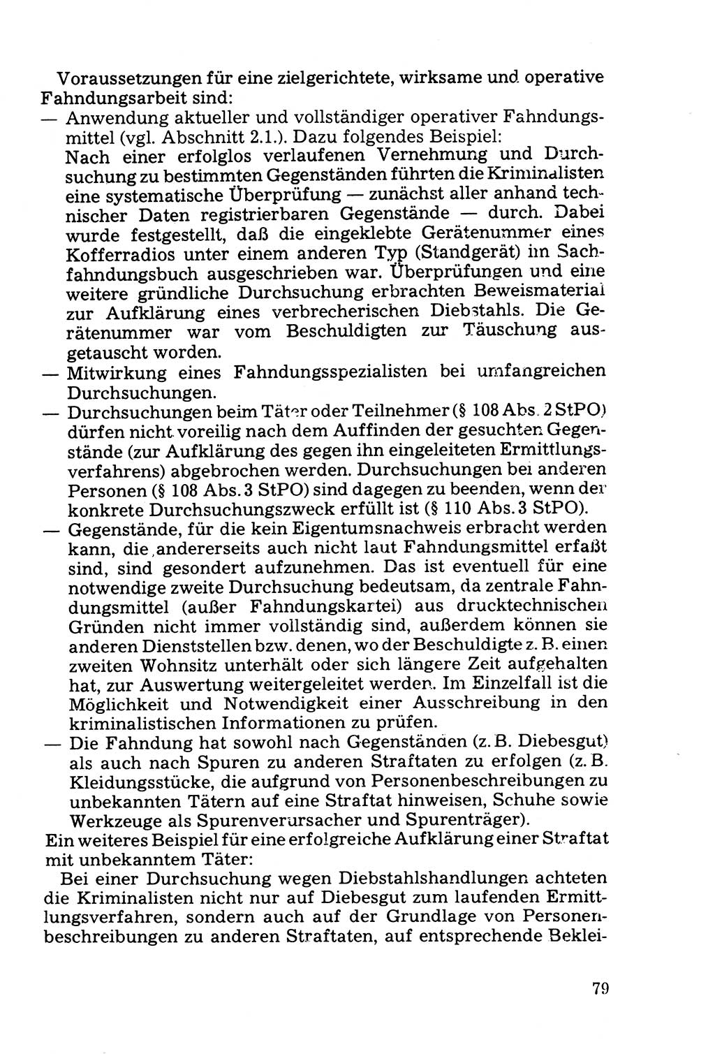 Die Durchsuchung und die Beschlagnahme [Deutsche Demokratische Republik (DDR)] 1979, Seite 79 (Durchs. Beschl. DDR 1979, S. 79)