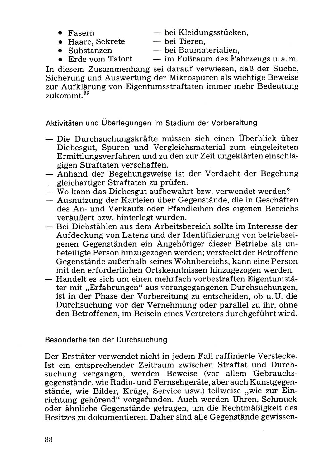 Die Durchsuchung und die Beschlagnahme [Deutsche Demokratische Republik (DDR)] 1979, Seite 88 (Durchs. Beschl. DDR 1979, S. 88)