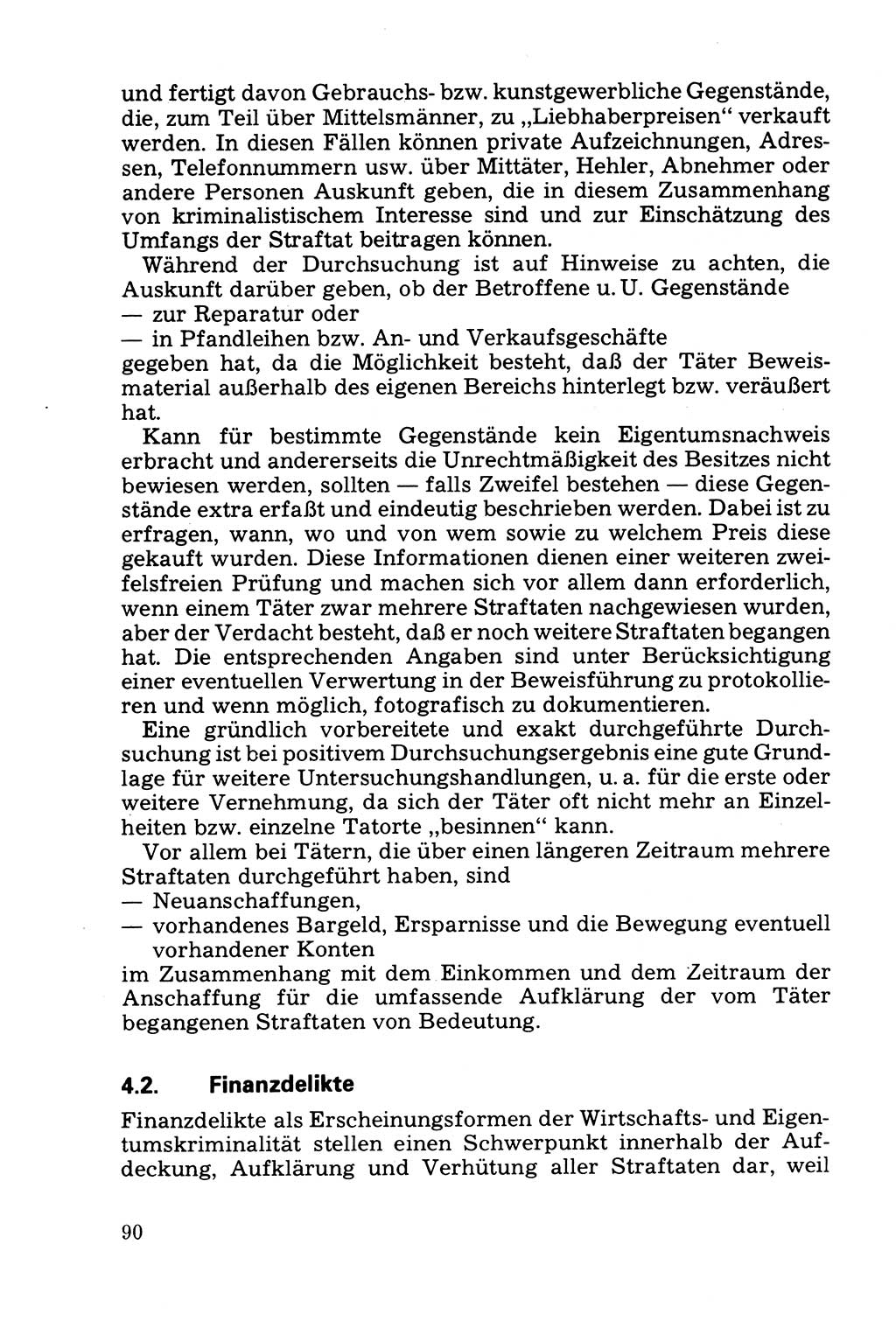 Die Durchsuchung und die Beschlagnahme [Deutsche Demokratische Republik (DDR)] 1979, Seite 90 (Durchs. Beschl. DDR 1979, S. 90)