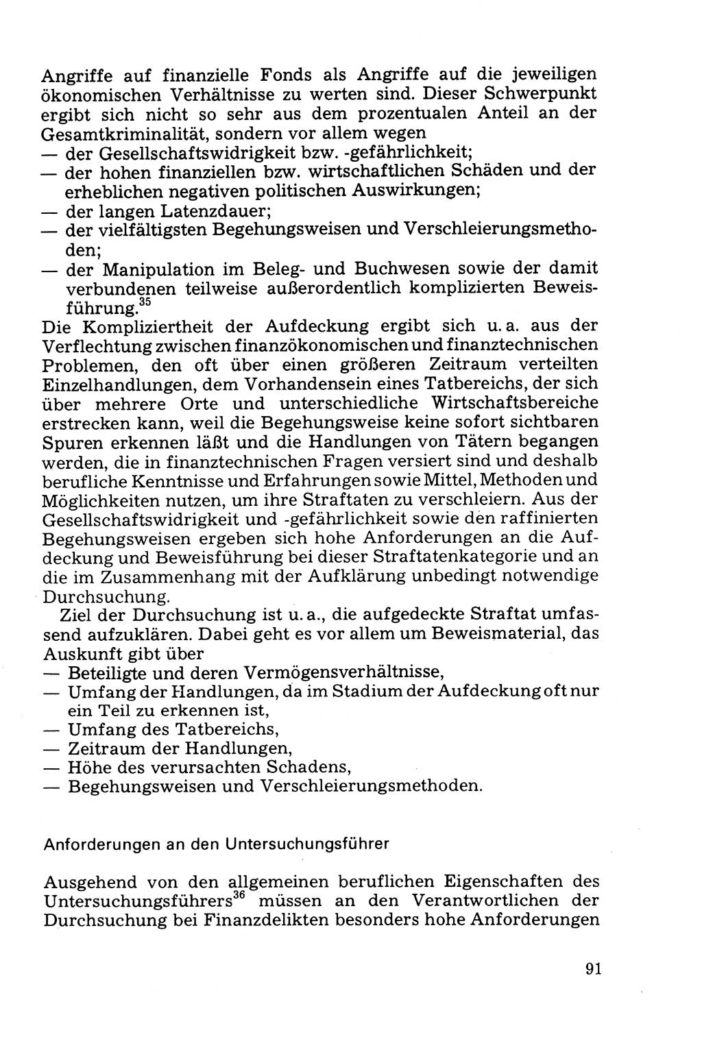 Die Durchsuchung und die Beschlagnahme [Deutsche Demokratische Republik (DDR)] 1979, Seite 91 (Durchs. Beschl. DDR 1979, S. 91)