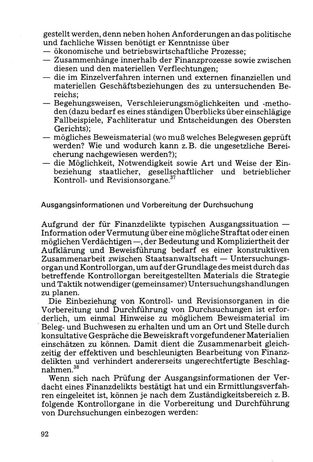 Die Durchsuchung und die Beschlagnahme [Deutsche Demokratische Republik (DDR)] 1979, Seite 92 (Durchs. Beschl. DDR 1979, S. 92)