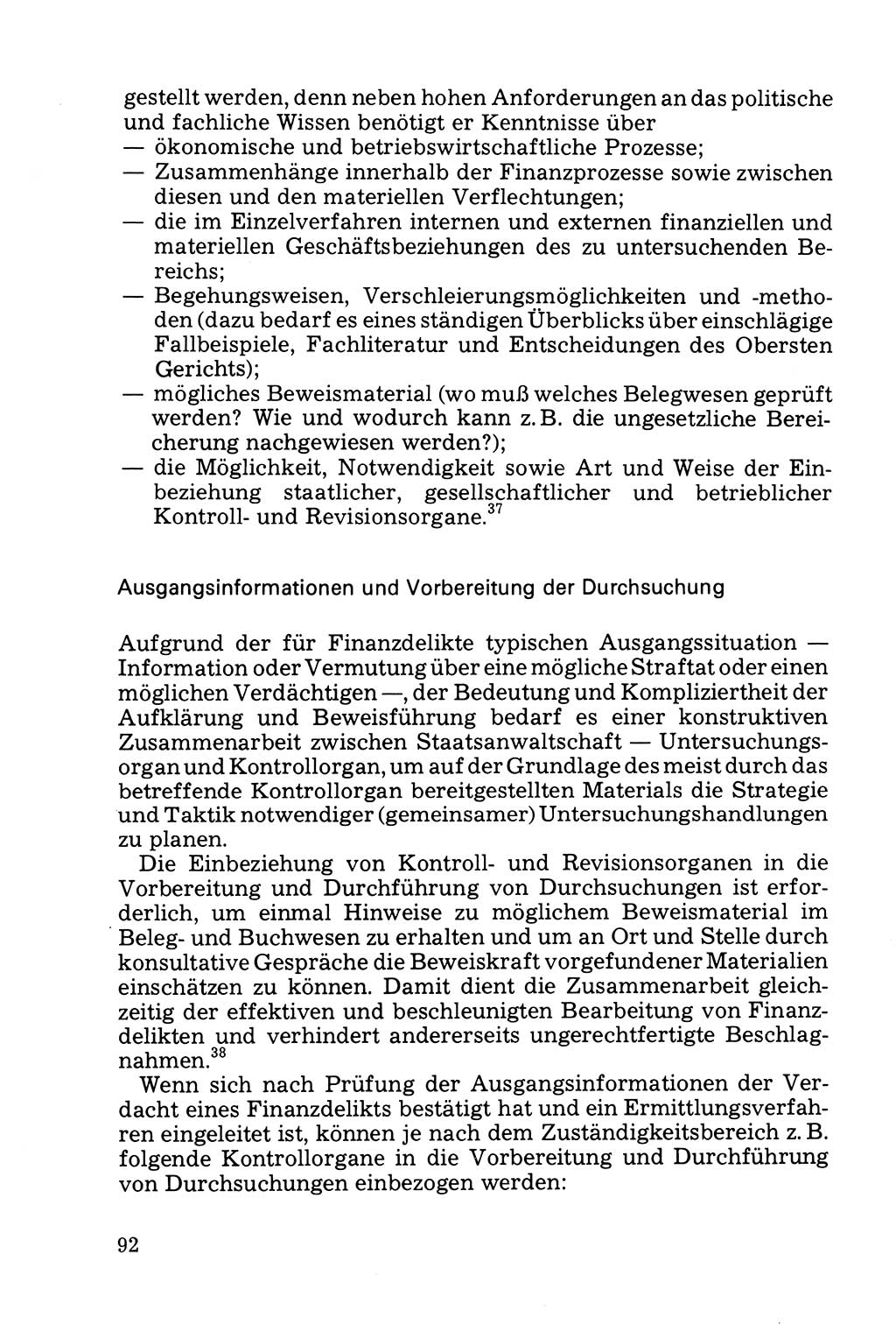 Die Durchsuchung und die Beschlagnahme [Deutsche Demokratische Republik (DDR)] 1979, Seite 92 (Durchs. Beschl. DDR 1979, S. 92)