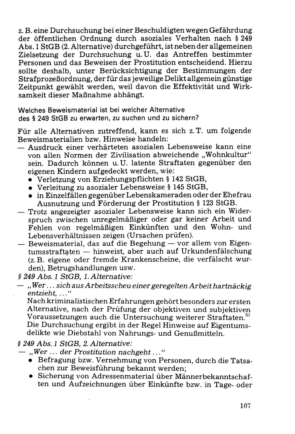 Die Durchsuchung und die Beschlagnahme [Deutsche Demokratische Republik (DDR)] 1979, Seite 107 (Durchs. Beschl. DDR 1979, S. 107)
