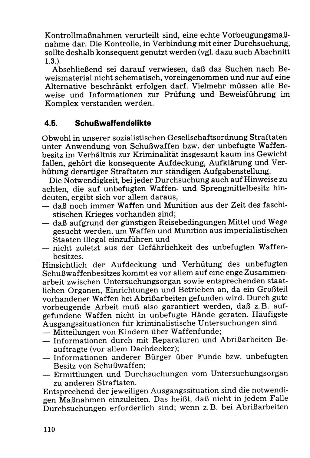 Die Durchsuchung und die Beschlagnahme [Deutsche Demokratische Republik (DDR)] 1979, Seite 110 (Durchs. Beschl. DDR 1979, S. 110)
