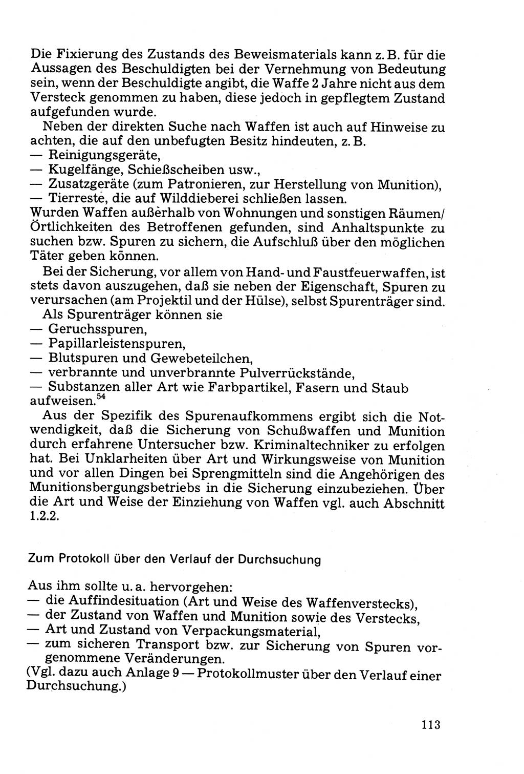 Die Durchsuchung und die Beschlagnahme [Deutsche Demokratische Republik (DDR)] 1979, Seite 113 (Durchs. Beschl. DDR 1979, S. 113)