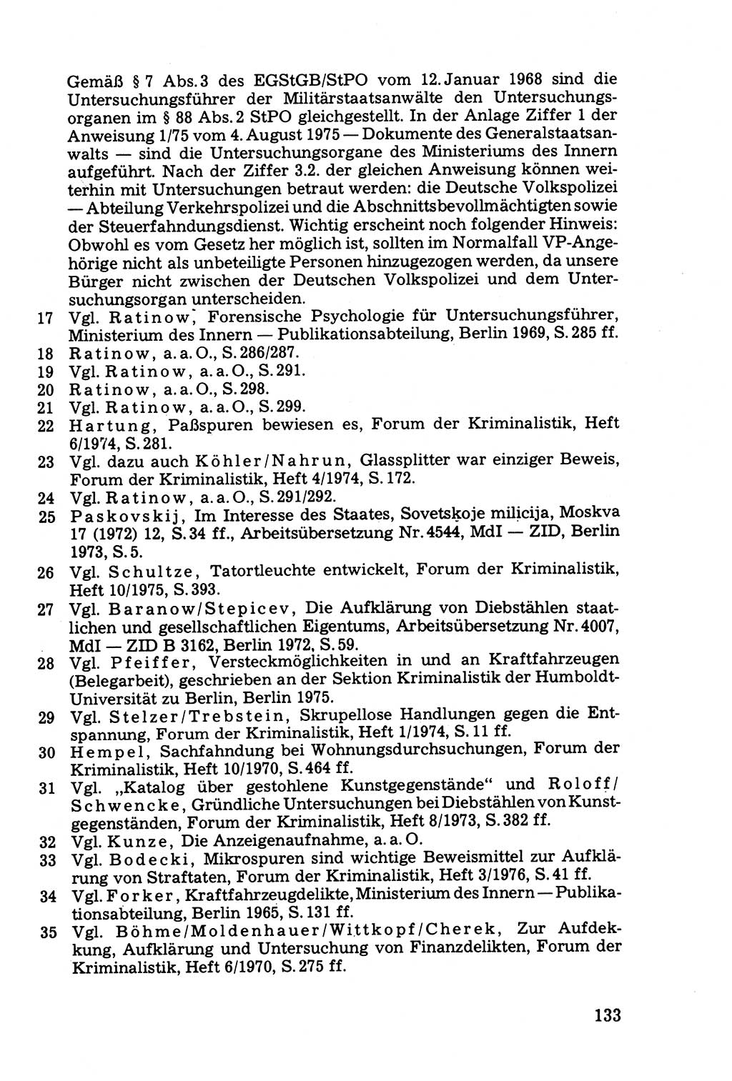 Die Durchsuchung und die Beschlagnahme [Deutsche Demokratische Republik (DDR)] 1979, Seite 133 (Durchs. Beschl. DDR 1979, S. 133)