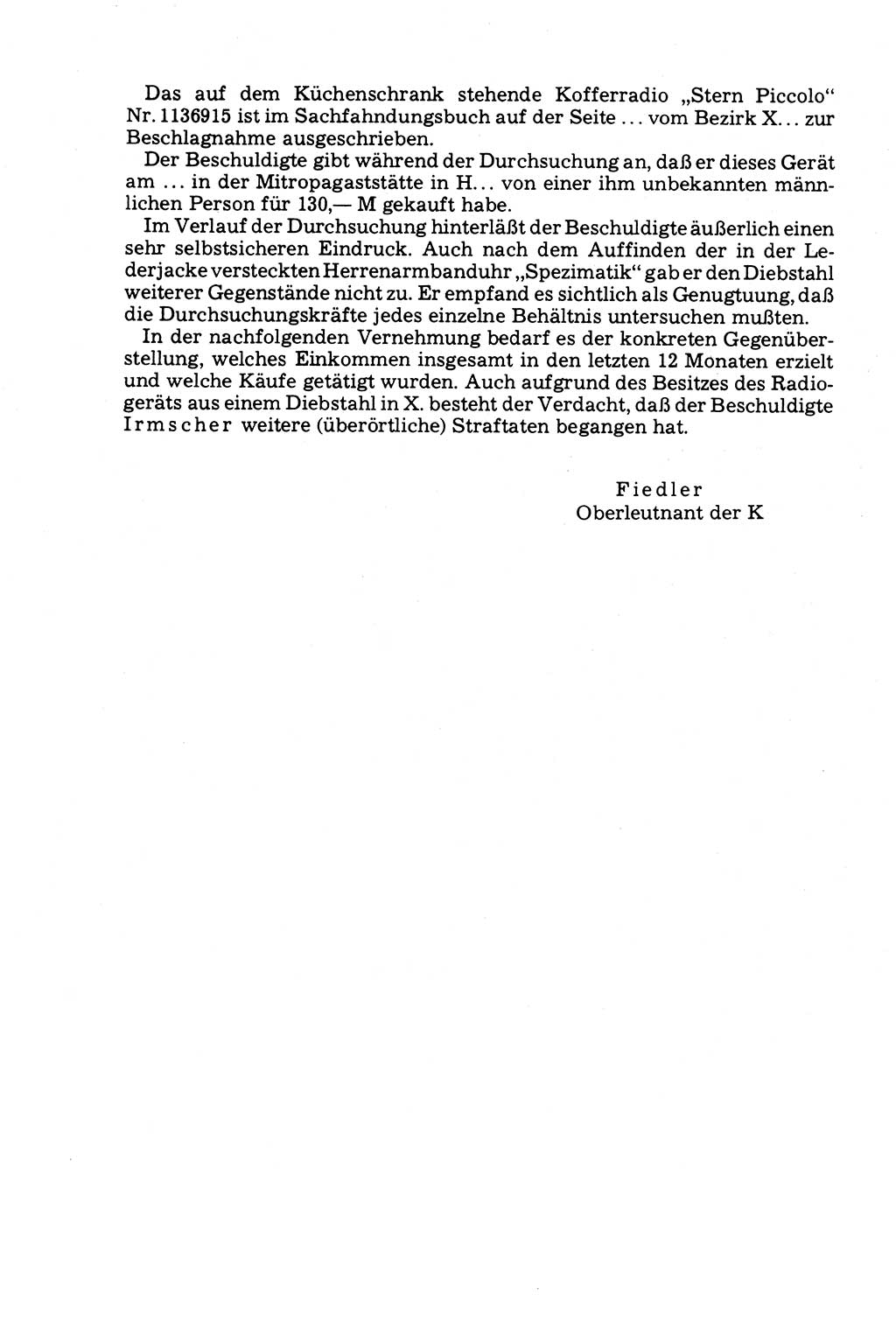 Die Durchsuchung und die Beschlagnahme [Deutsche Demokratische Republik (DDR)] 1979, Seite 150 (Durchs. Beschl. DDR 1979, S. 150)