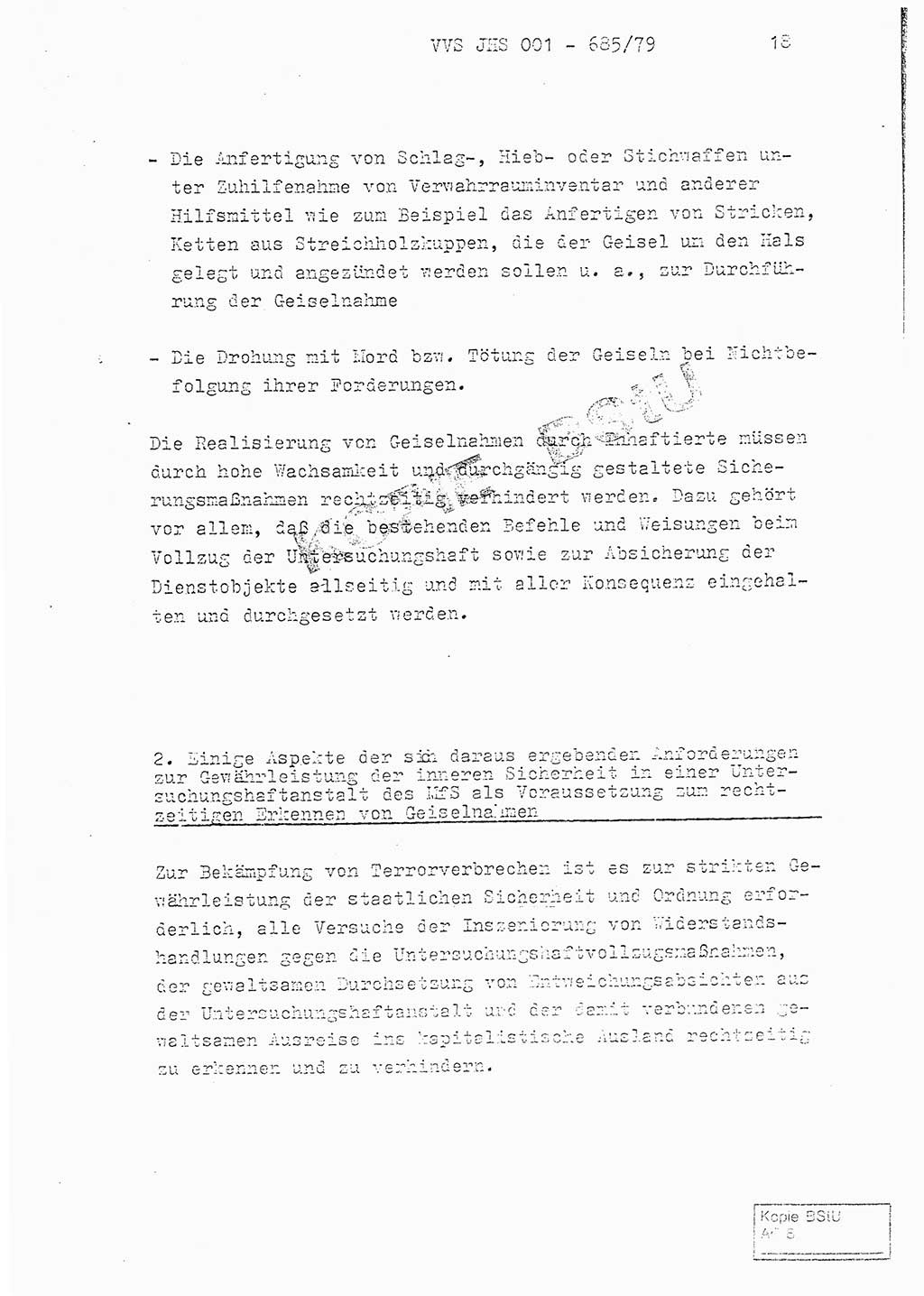 Fachschulabschlußarbeit Oberleutnant Helmut Peckruhn (BV Bln. Abt. ⅩⅣ), Ministerium für Staatssicherheit (MfS) [Deutsche Demokratische Republik (DDR)], Juristische Hochschule (JHS), Vertrauliche Verschlußsache (VVS) 001-685/79, Potsdam 1979, Seite 18 (FS-Abschl.-Arb. MfS DDR JHS VVS 001-685/79 1979, S. 18)