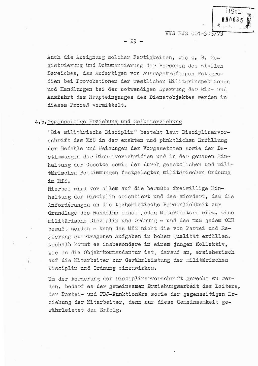 Fachschulabschlußarbeit Oberleutnant Jochen Pfeffer (HA Ⅸ/AGL), Ministerium für Staatssicherheit (MfS) [Deutsche Demokratische Republik (DDR)], Juristische Hochschule (JHS), Vertrauliche Verschlußsache (VVS) 001-903/79, Potsdam 1979, Seite 29 (FS-Abschl.-Arb. MfS DDR JHS VVS 001-903/79 1979, S. 29)
