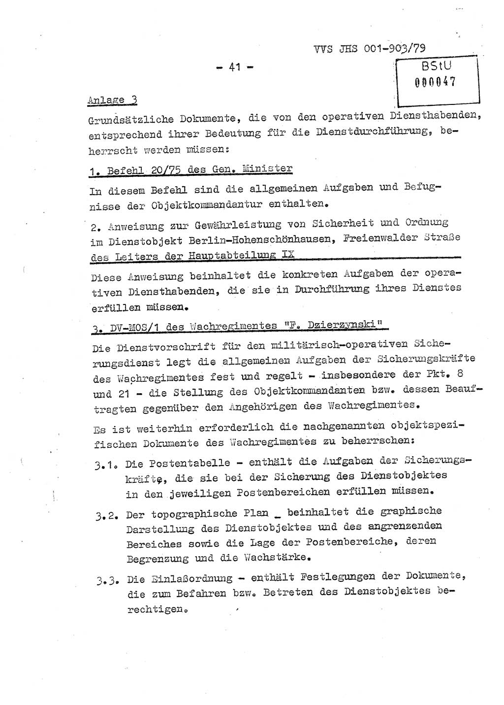 Fachschulabschlußarbeit Oberleutnant Jochen Pfeffer (HA Ⅸ/AGL), Ministerium für Staatssicherheit (MfS) [Deutsche Demokratische Republik (DDR)], Juristische Hochschule (JHS), Vertrauliche Verschlußsache (VVS) 001-903/79, Potsdam 1979, Seite 41 (FS-Abschl.-Arb. MfS DDR JHS VVS 001-903/79 1979, S. 41)