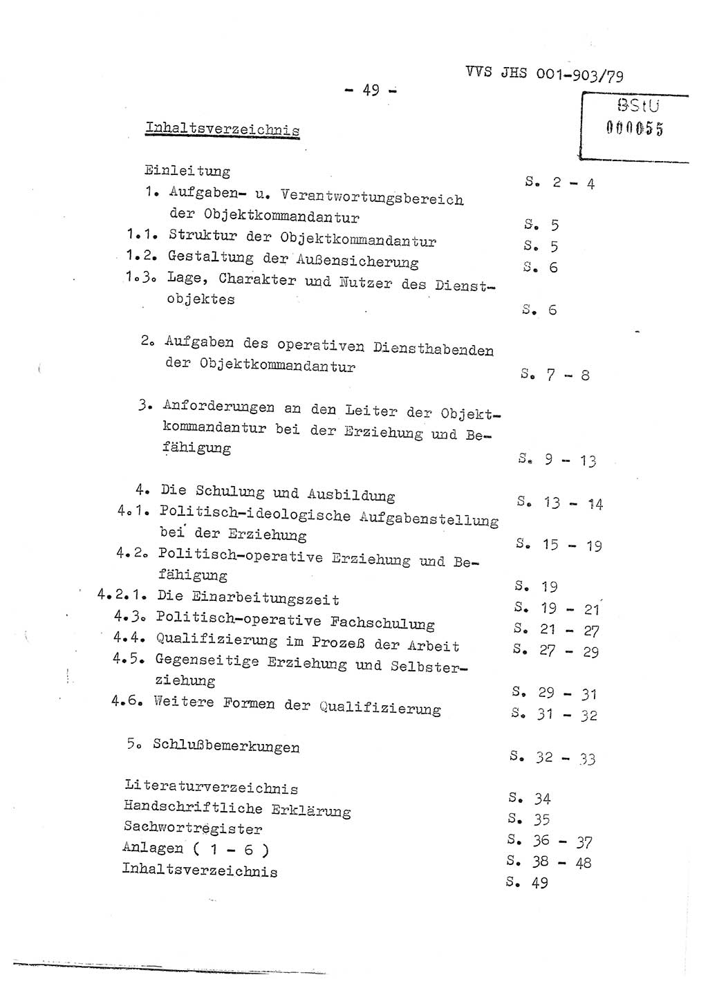 Fachschulabschlußarbeit Oberleutnant Jochen Pfeffer (HA Ⅸ/AGL), Ministerium für Staatssicherheit (MfS) [Deutsche Demokratische Republik (DDR)], Juristische Hochschule (JHS), Vertrauliche Verschlußsache (VVS) 001-903/79, Potsdam 1979, Seite 49 (FS-Abschl.-Arb. MfS DDR JHS VVS 001-903/79 1979, S. 49)