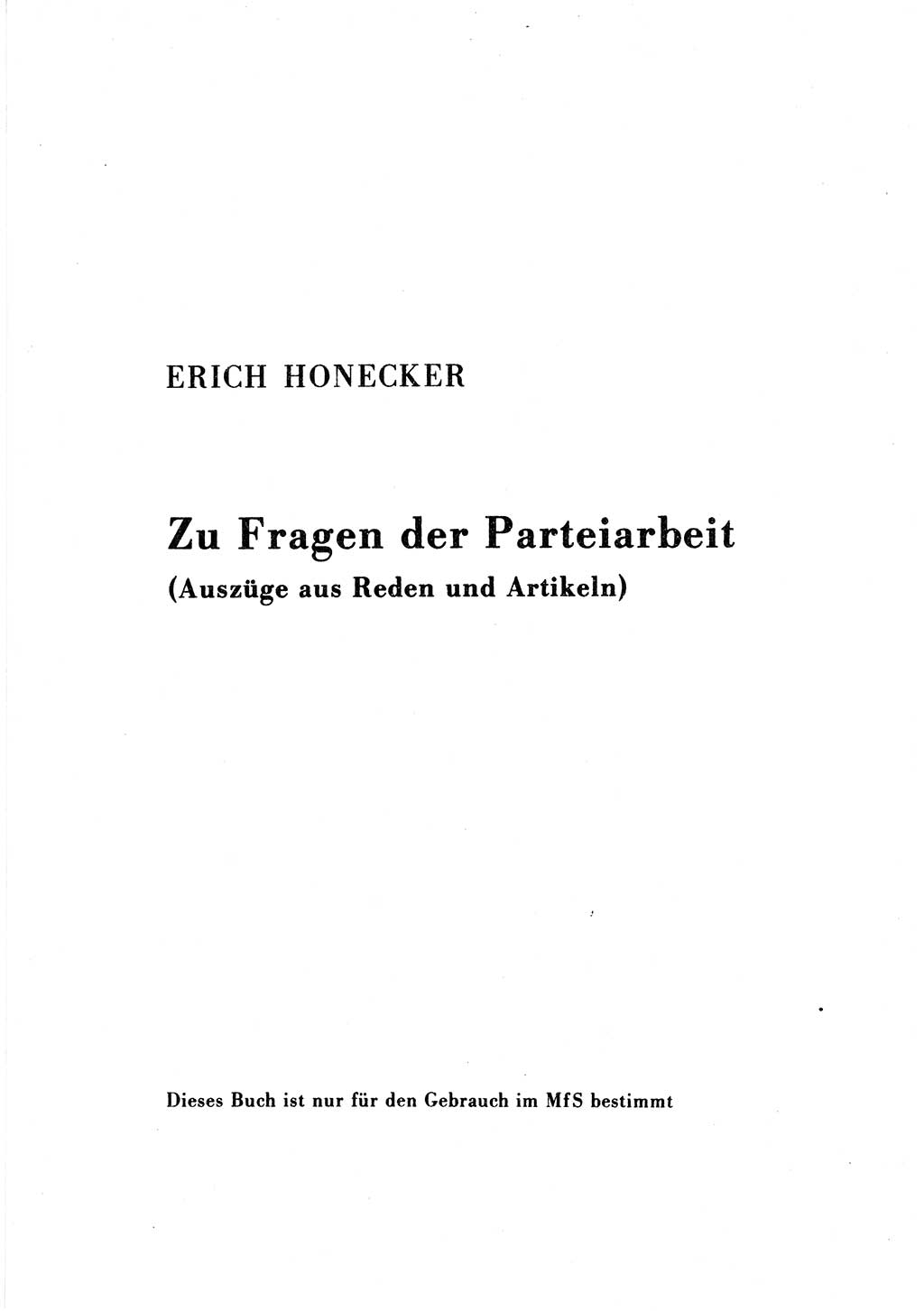 Zu Fragen der Parteiarbeit [Sozialistische Einheitspartei Deutschlands (SED) Deutsche Demokratische Republik (DDR)] 1979, Seite 3 (Fr. PA SED DDR 1979, S. 3)