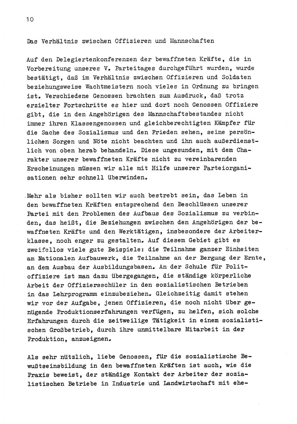 Zu Fragen der Parteiarbeit [Sozialistische Einheitspartei Deutschlands (SED) Deutsche Demokratische Republik (DDR)] 1979, Seite 10 (Fr. PA SED DDR 1979, S. 10)