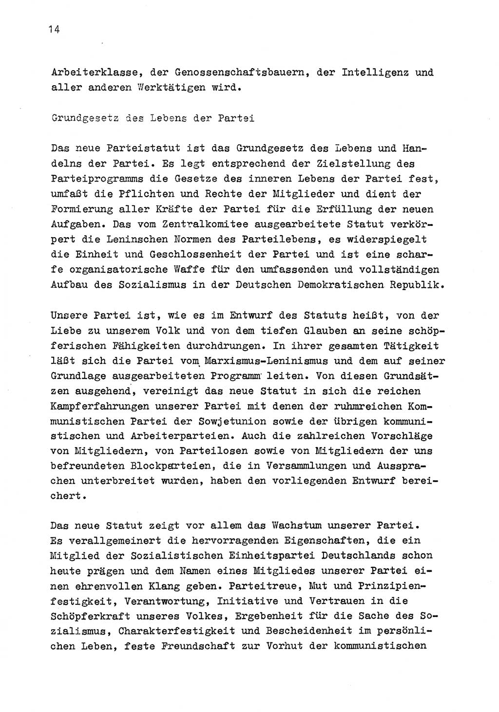 Zu Fragen der Parteiarbeit [Sozialistische Einheitspartei Deutschlands (SED) Deutsche Demokratische Republik (DDR)] 1979, Seite 14 (Fr. PA SED DDR 1979, S. 14)